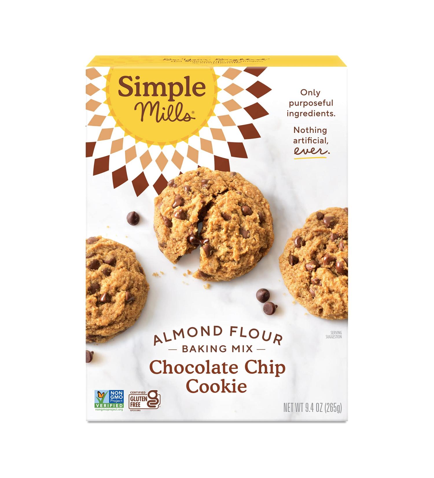 Simple Mills Almond Flour Chocolate Chip Cookie Dough Mix - Gluten Free & Plant Based - 9.4 Ounce - Buy Online on SooperMarket.com