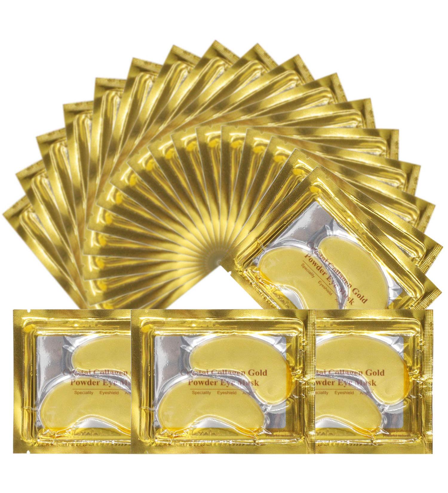 Moulis 24K Gold Collagen Under Eye Masks Skincare Eye Masks for Puffy Eyes Anti Wrinkle Eye Masks for Dark Circles Anti Aging Under Eye Patches Treatment Hydrating (25 Pairs) - Buy Online on SooperMarket.com
