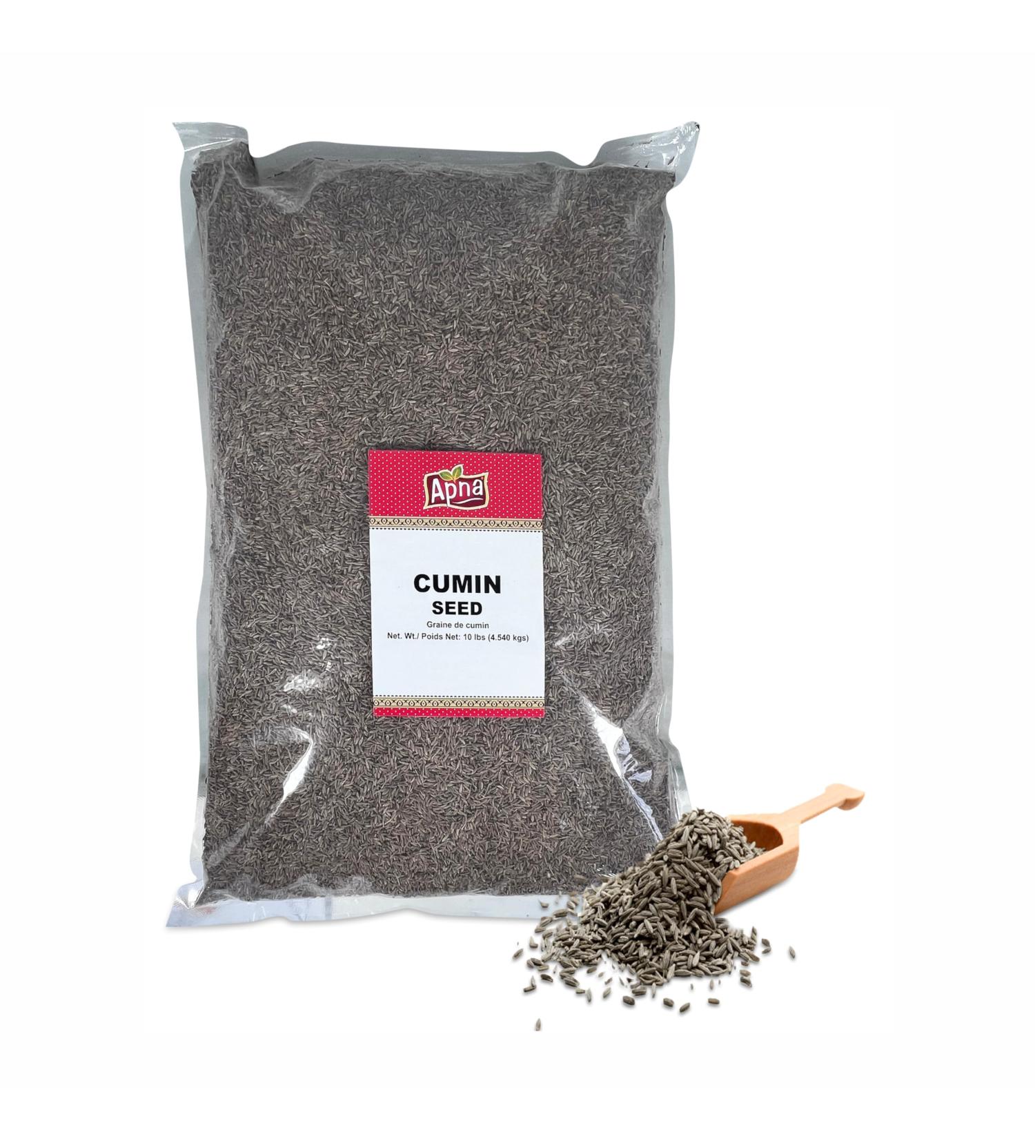 Apna Cumin Seeds Whole 4.5 kg (10 lb) Organic Cumin Seeds Whole (Zeera Sabut) Quality Natural Herbs & Spices for Cooking 100% Natural Non-GMO Vegan & Gluten Free