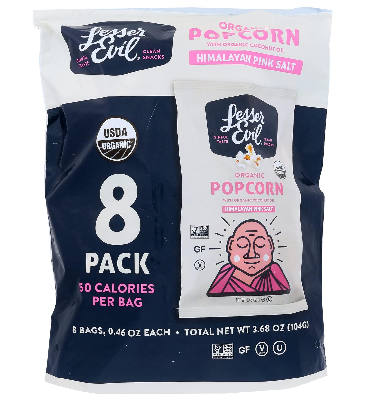 Shop Lesser Evil Buddha Bowl Organic Popcorn - Himalayan Pink, 0.46 oz, Pack of 8 - Buy Online on SooperMarket.com