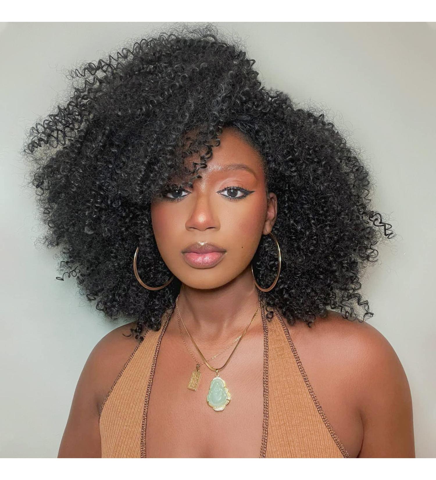 Lady Miranda Afro Short Kinky Synthetic Curly Wigs for Black Women - Natural and Stylish - Buy Online on SooperMarket.com