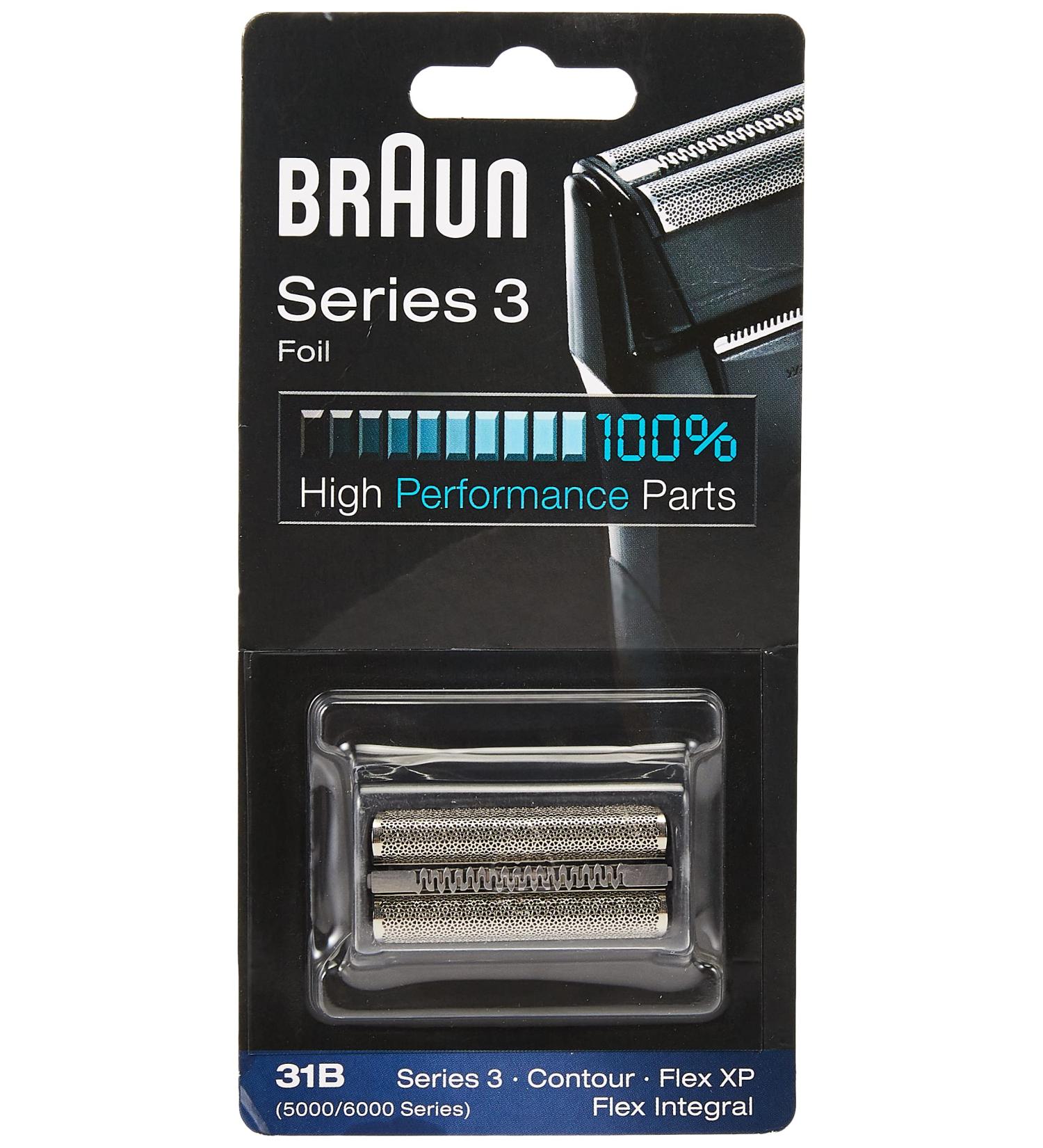 Buy Braun Electric Shaver Replacement Foil 31B - Compatible with Flex XP & Integral Shavers - Black 31B Single - Buy Online on SooperMarket.com