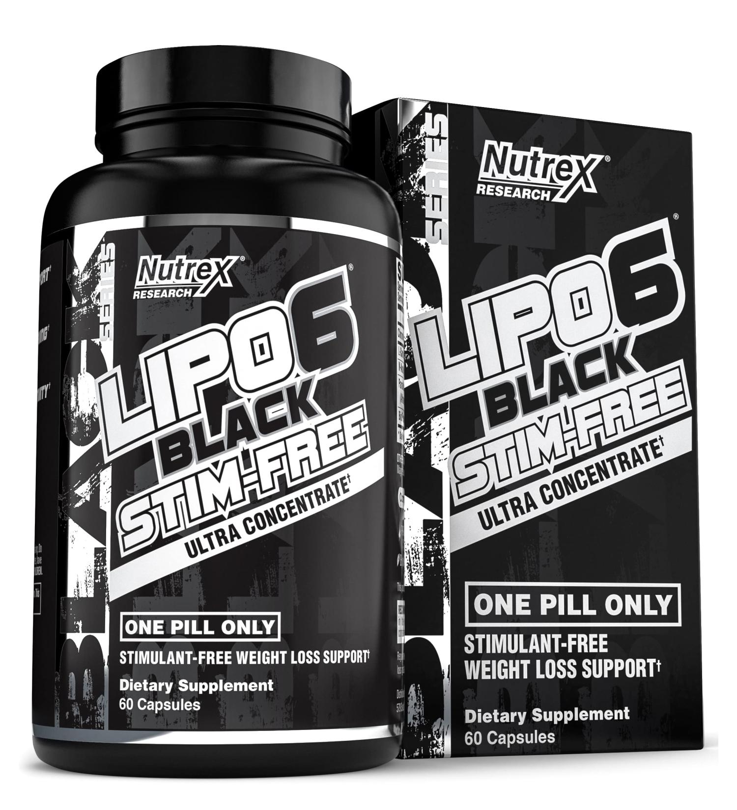 Nutrex LIPO-6 Black Stim-Free Ultra Concentrate | 60 Black-Caps for Weight Loss - Buy Online on SooperMarket.com