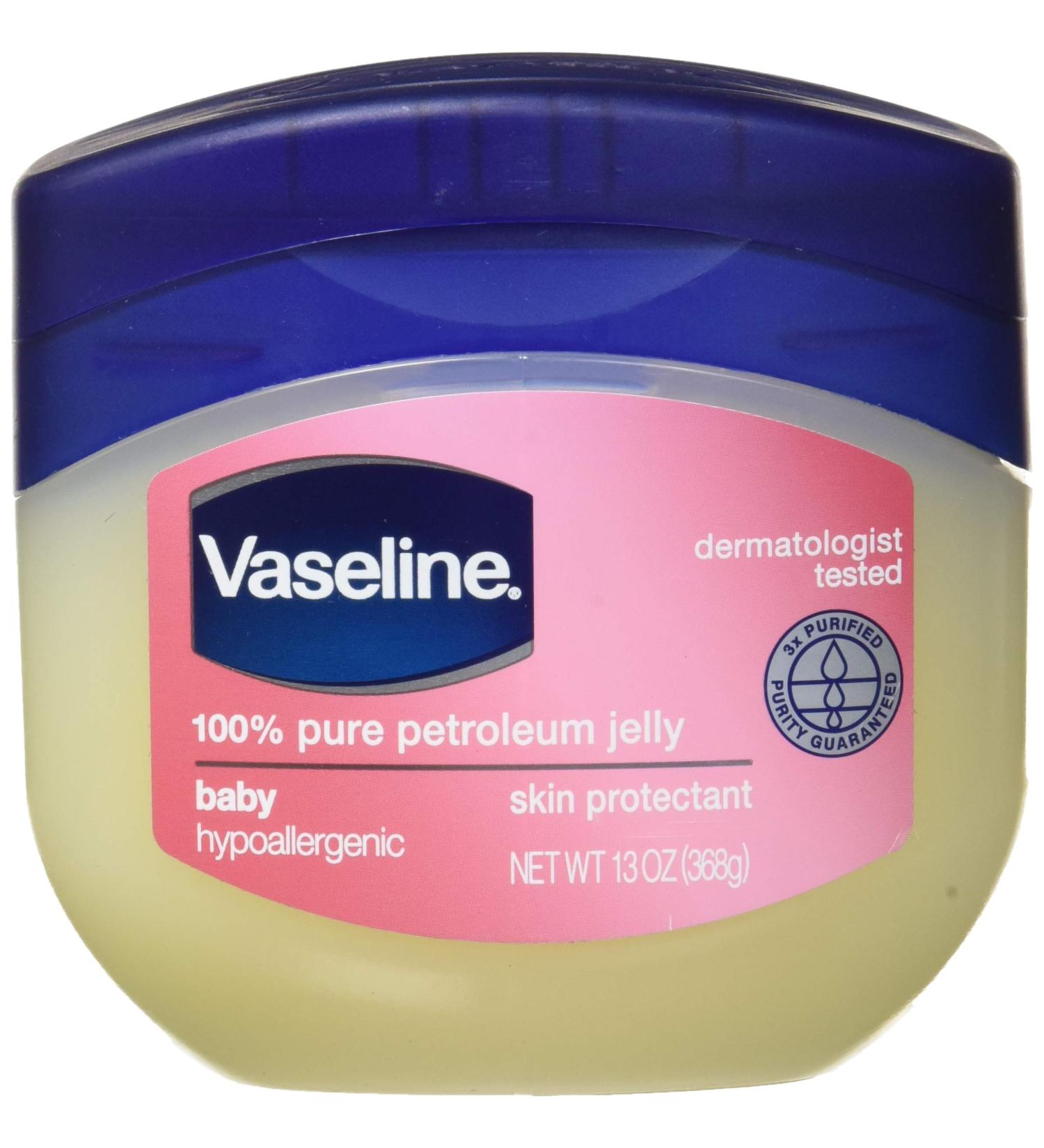 Vaseline 100% Pure Petroleum Jelly Baby 13 oz - Pack of 12 | Long-lasting Moisture | Hydrating Skin Care - Buy Online on SooperMarket.com