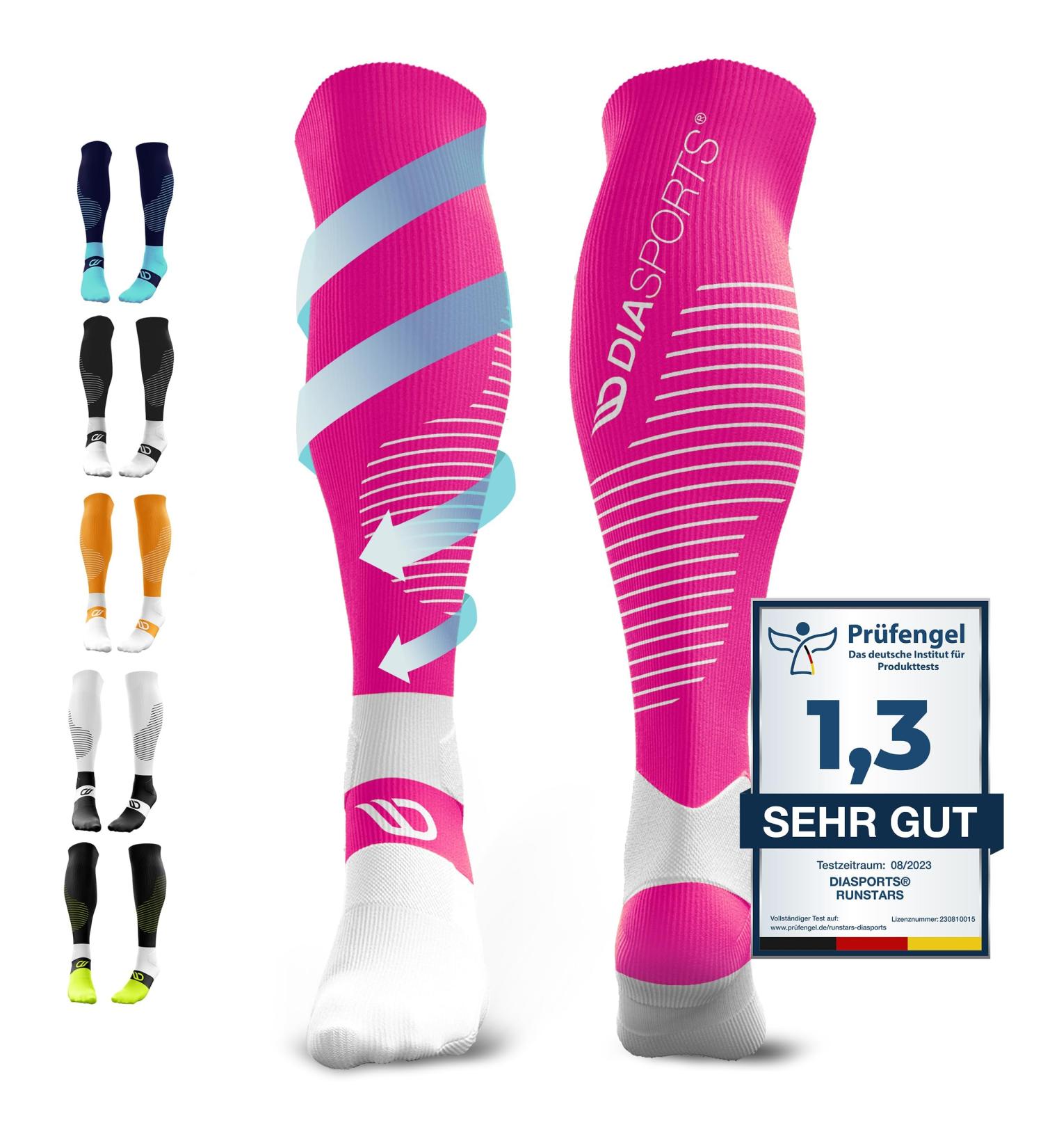 Diasports RunStars Compression Socks for Sports Running & Triathlon - Premium Support for Men & Women | Boost Performance & Recovery - Buy Online on SooperMarket.com