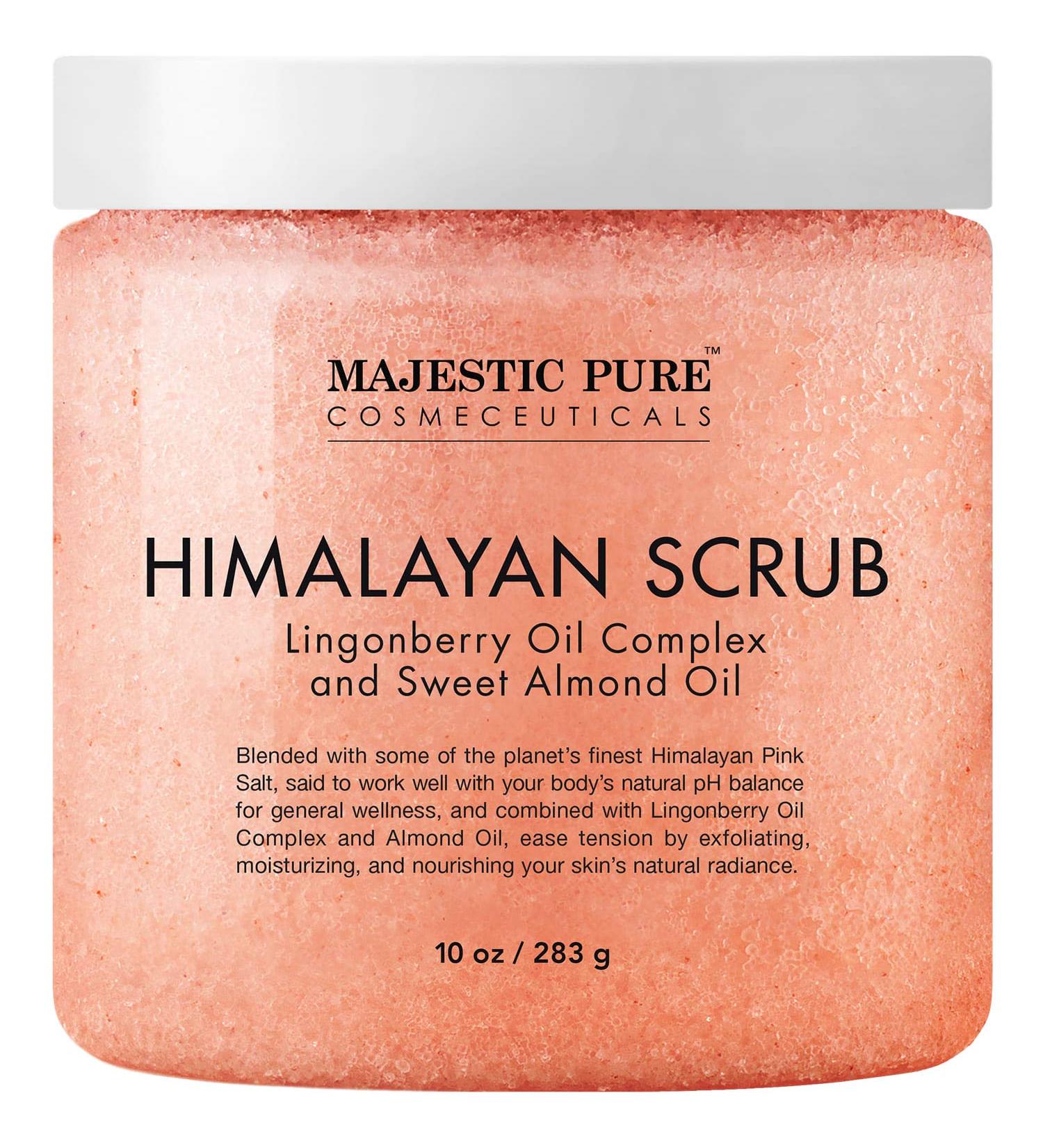 Exfoliating Himalayan Salt Body Scrub with Lingonberry | 10 oz Deep Cleansing Moisturizer for Women & Men - Buy Online on SooperMarket.com
