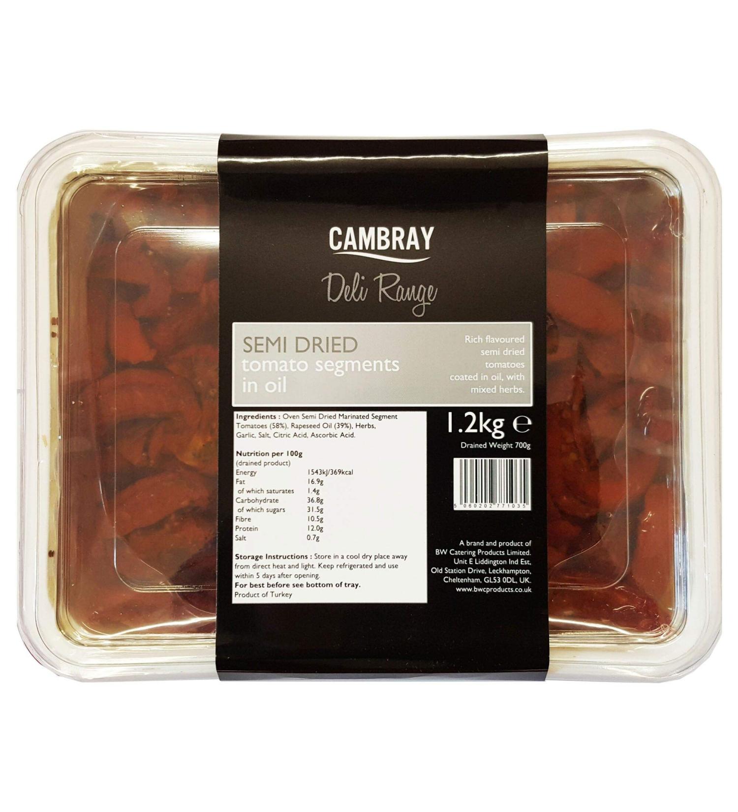 Cambray Semi Dried Tomatoes in Oil - 1x1.2kg