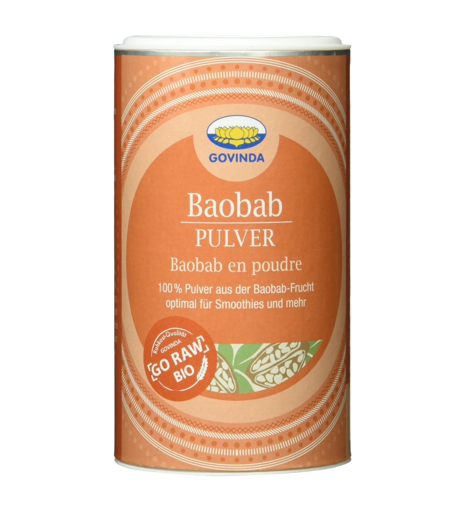 Govinda Alpia Organic Baobab Powder - Raw Vegan 200g | Premium Superfood for Health & Wellness - Buy Online on SooperMarket.com