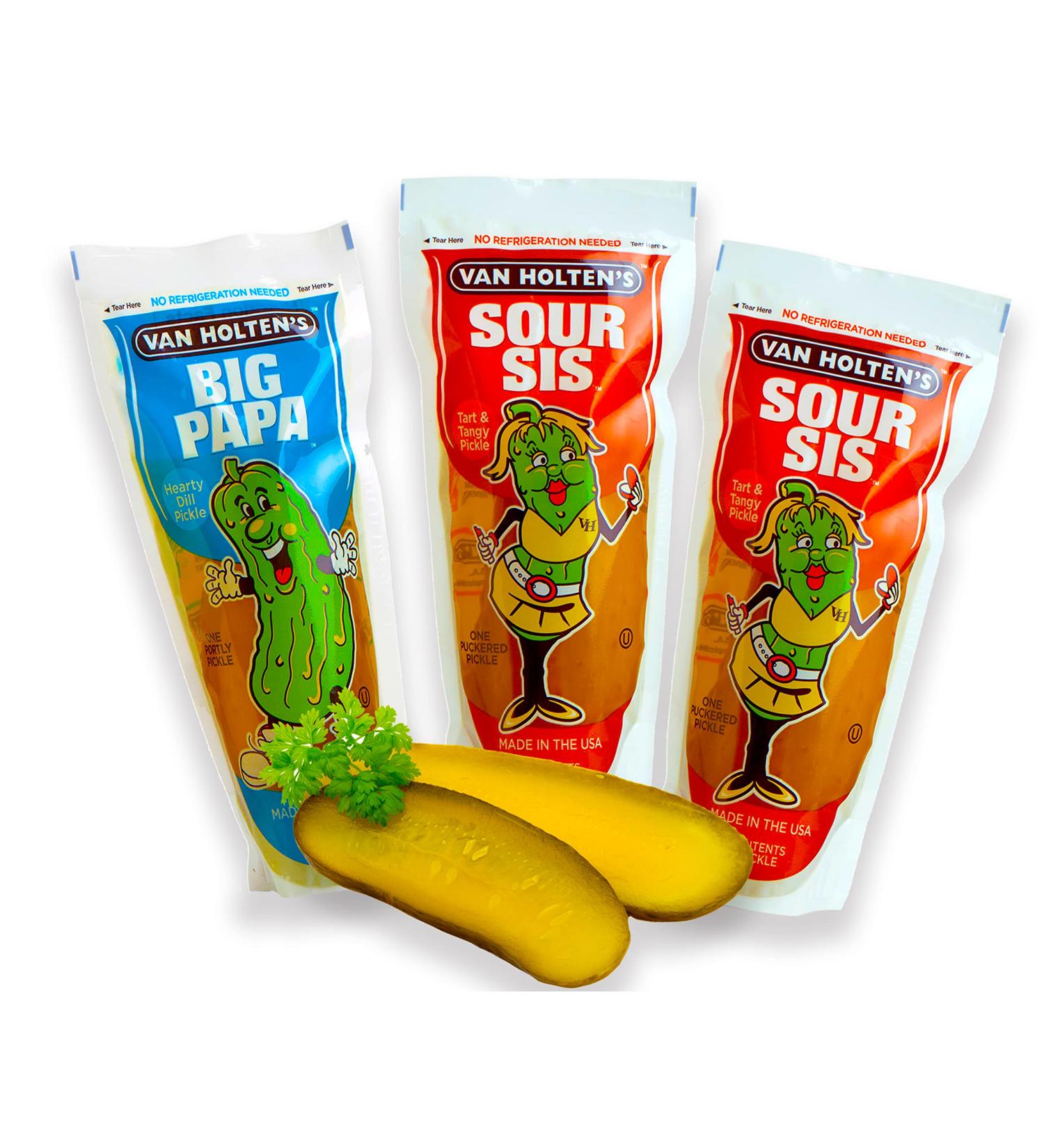 Van Fetched Pimple - Acidic Cucumber Pouch Set | 2x Sour Sis Pimple & 1x Big Papa Pickle (Pack of 3) - Delicious Sour Pimple Mix - Buy Online on SooperMarket.com