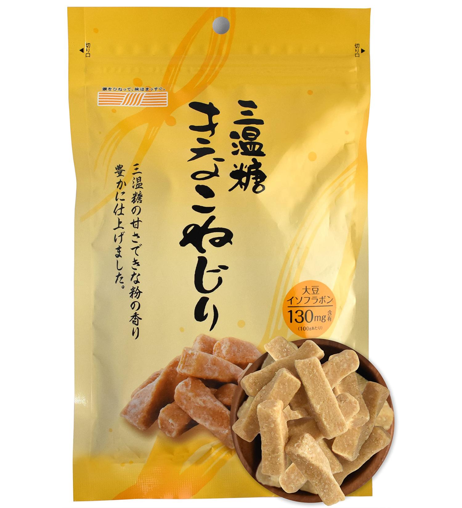 YAMASAN Kinako Mochi: Traditional Japanese Candy Made with Hokkaido Soybeans, Gluten-Free, 170g - Buy Online on SooperMarket.com