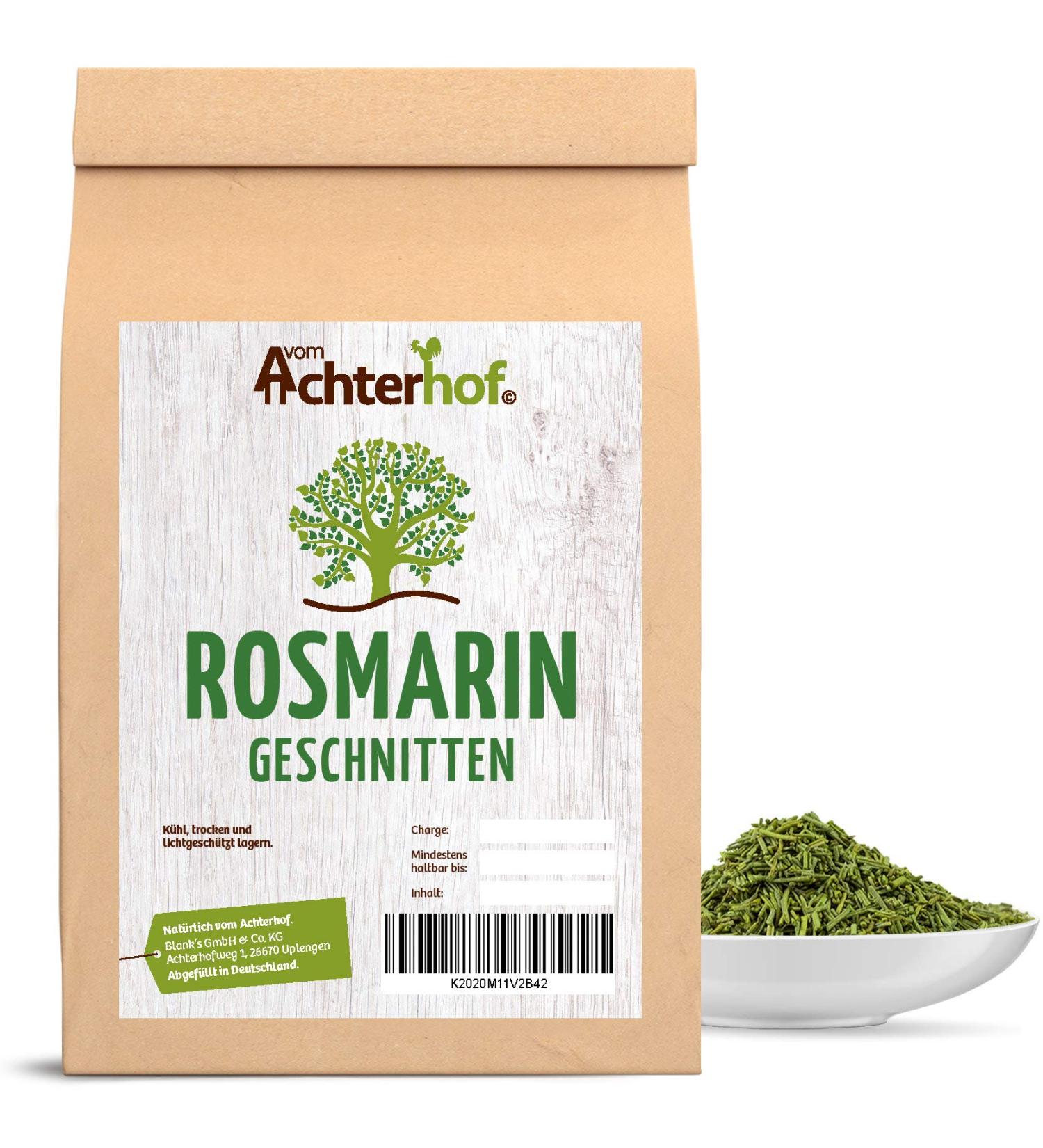 Rosemary Dried 1000g | 100% Pure & Natural Spice | Cut Rosemary Needles for Tea & Blends | Mediterranean Aroma | Achterhof 1000g Pack - Buy Online on SooperMarket.com
