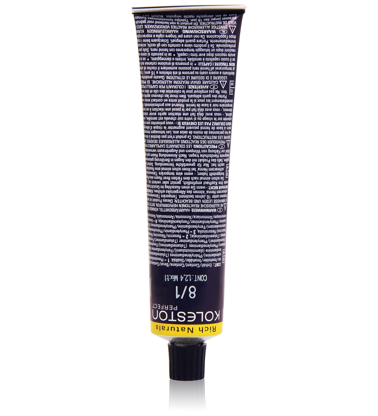 Wella Professionals Koleston Perfect 8/1 Light Blonde Ash Hair Color - Permanent Cream 60ml - Buy Online - Buy Online on SooperMarket.com
