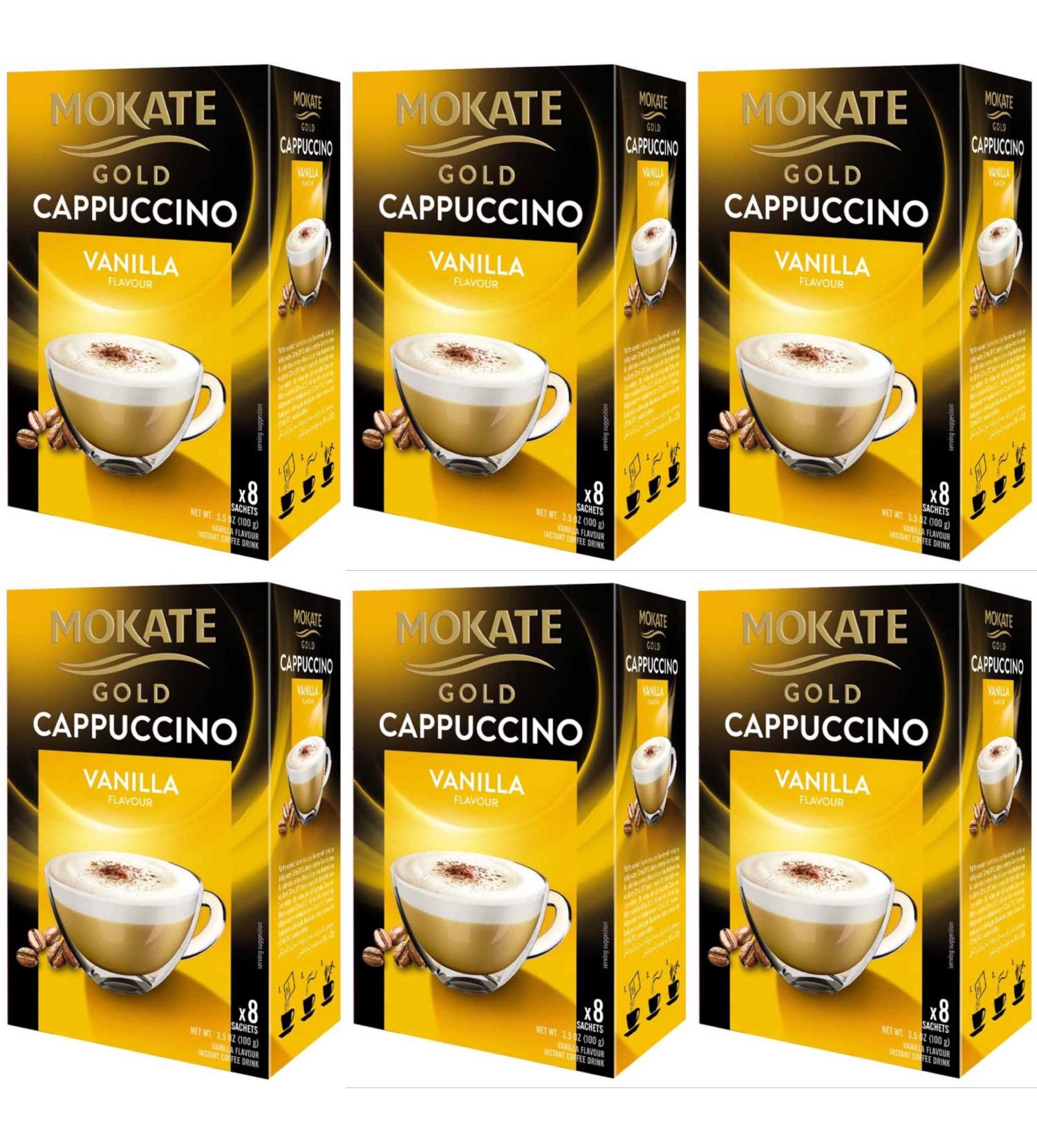 Mokate Gold Cappuccino Vanilla Flavour 6 boxes x 8 sachets - Buy Online on SooperMarket.com
