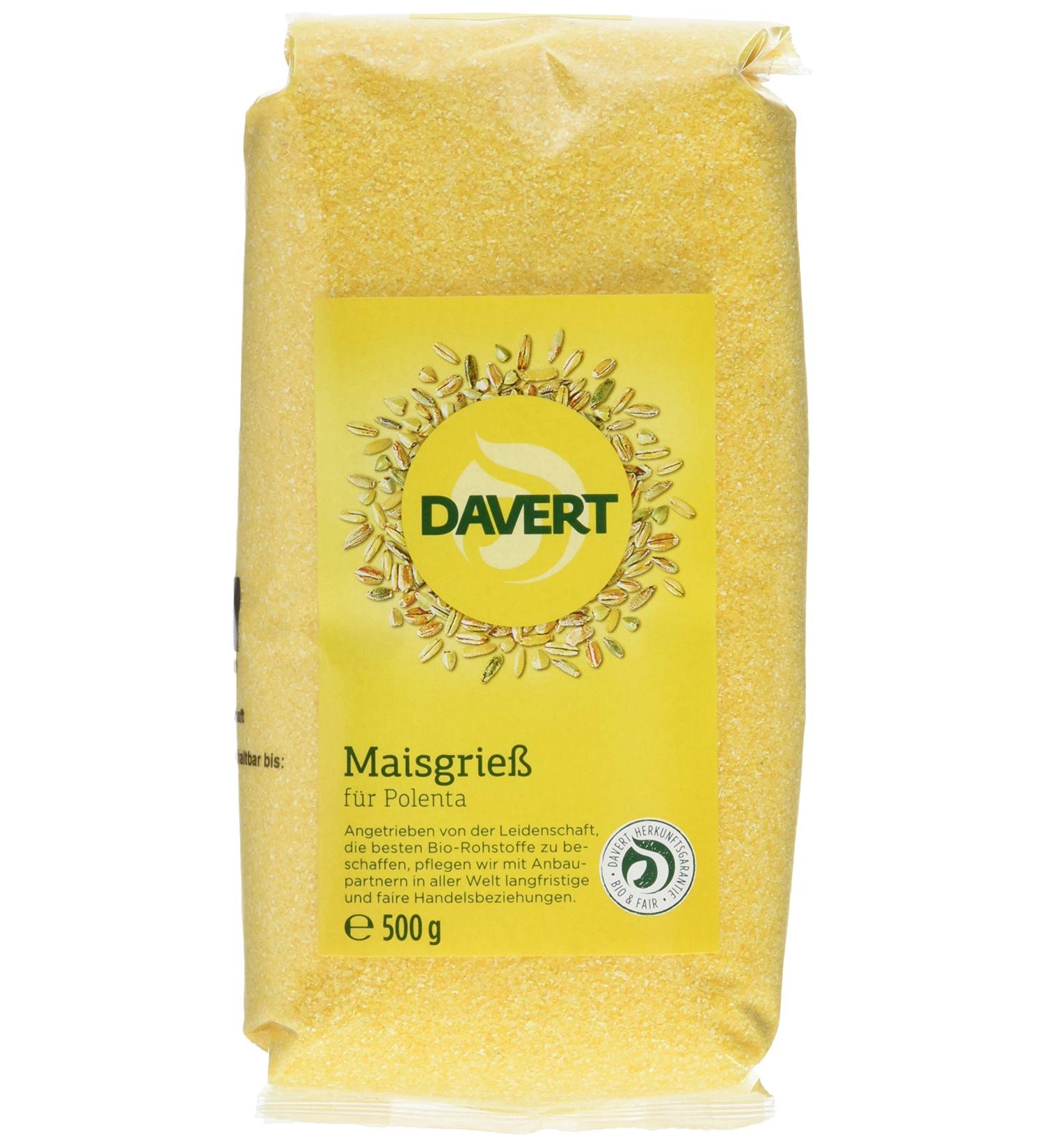 Buy Davert Organic Corn Semolina Polenta Pack of 8 (8x500g) Premium Quality for Healthy Cooking | International Shipping Available - Buy Online on SooperMarket.com