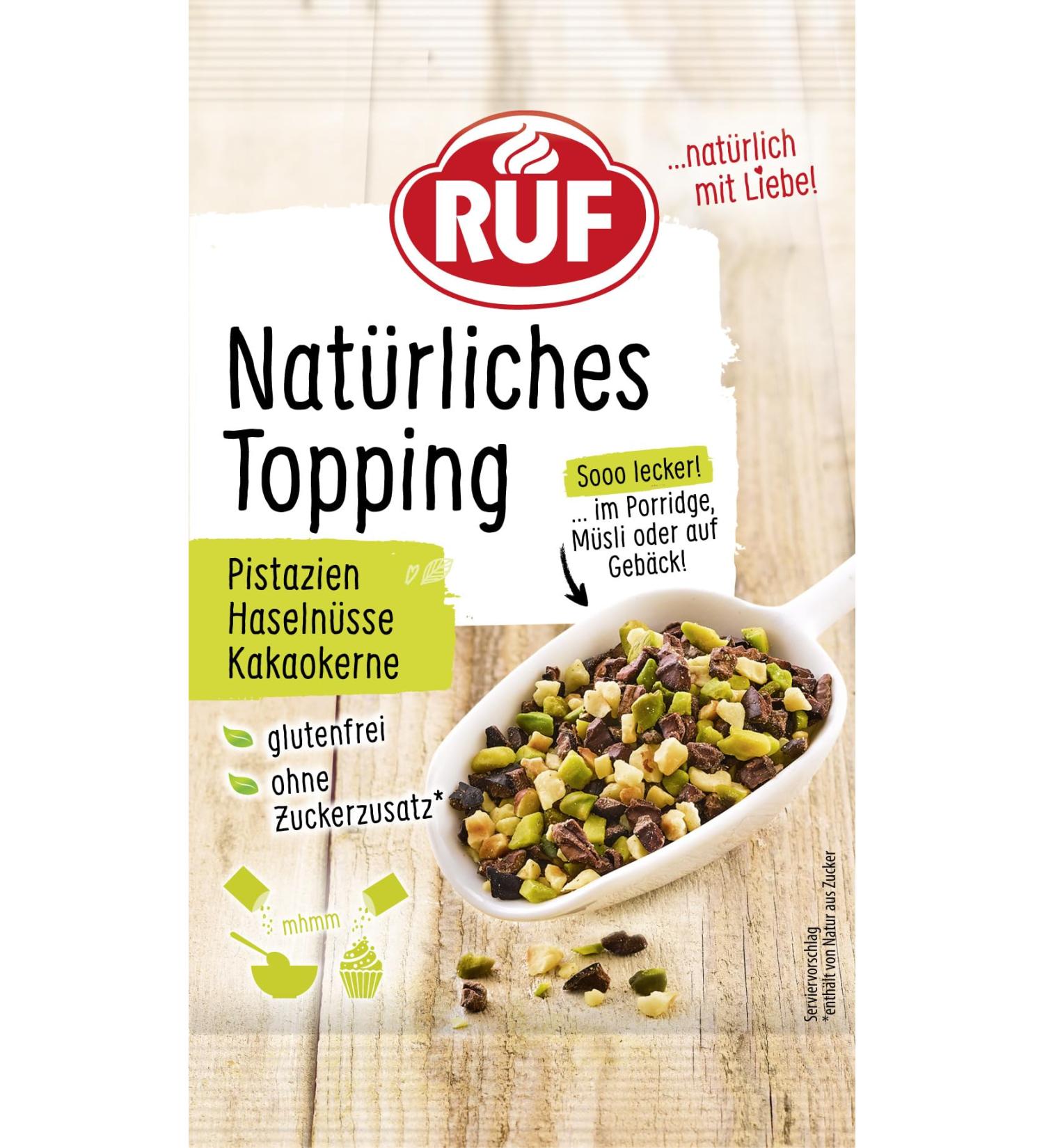 Natural Nut Topping with Pistachios & Hazelnuts - Vegan Gluten-Free No Additives - 30g Pack for Porridge & Muesli - Buy Online on SooperMarket.com