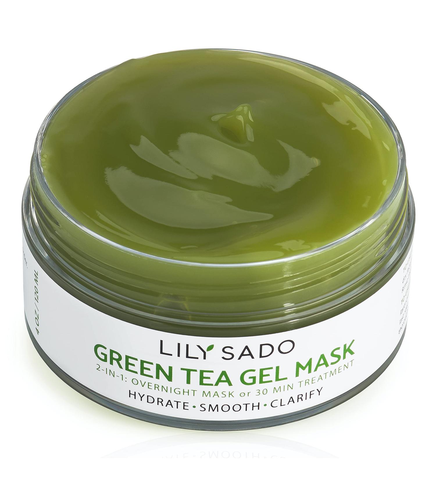 LILY SADO MATCHA MADE IN HEAVEN Green Tea Gel Overnight Face Mask - 4 oz - Clears Pores, Acne, Reduces Pore Size - Gentle for All Skin Types - Buy Online on SooperMarket.com