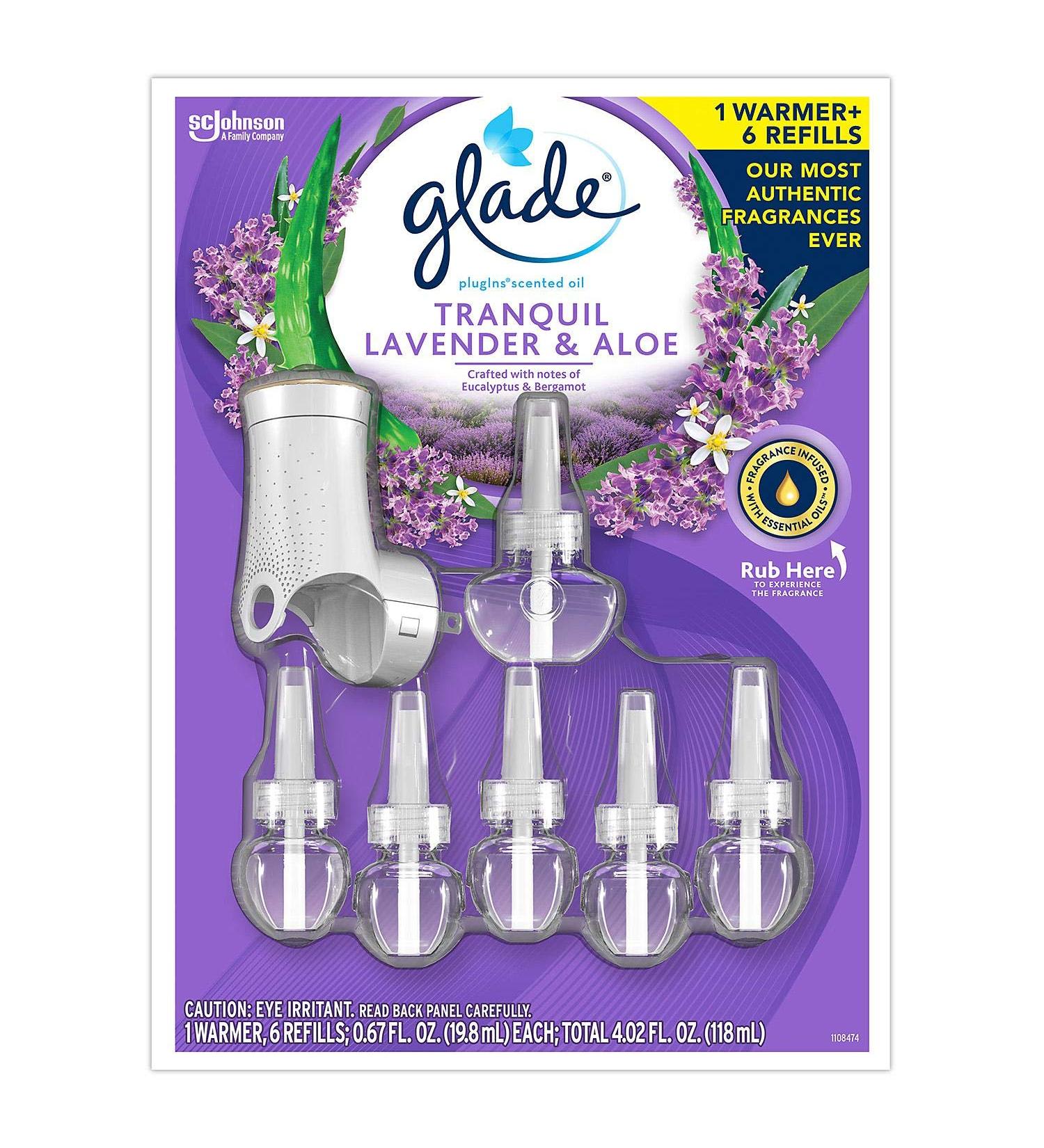 Glade PlugIns Scented Oil Refills & Warmer - Tranquil Lavender & Aloe | Shop Internationally - Buy Online on SooperMarket.com