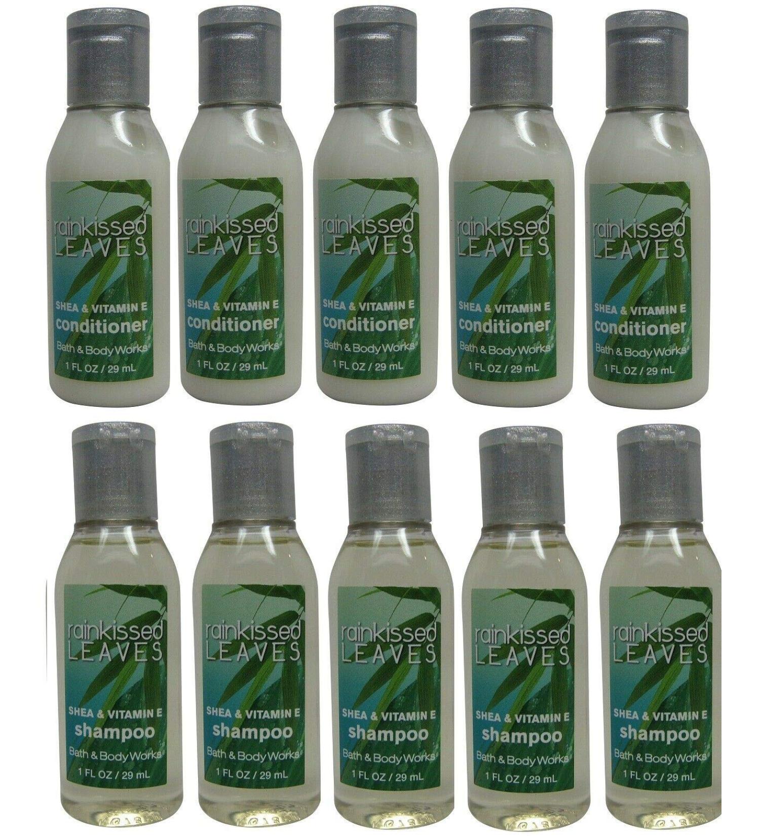 Lot of 10 New Rainkissed Leaves Travel Size Shampoo & Conditioner 1 oz