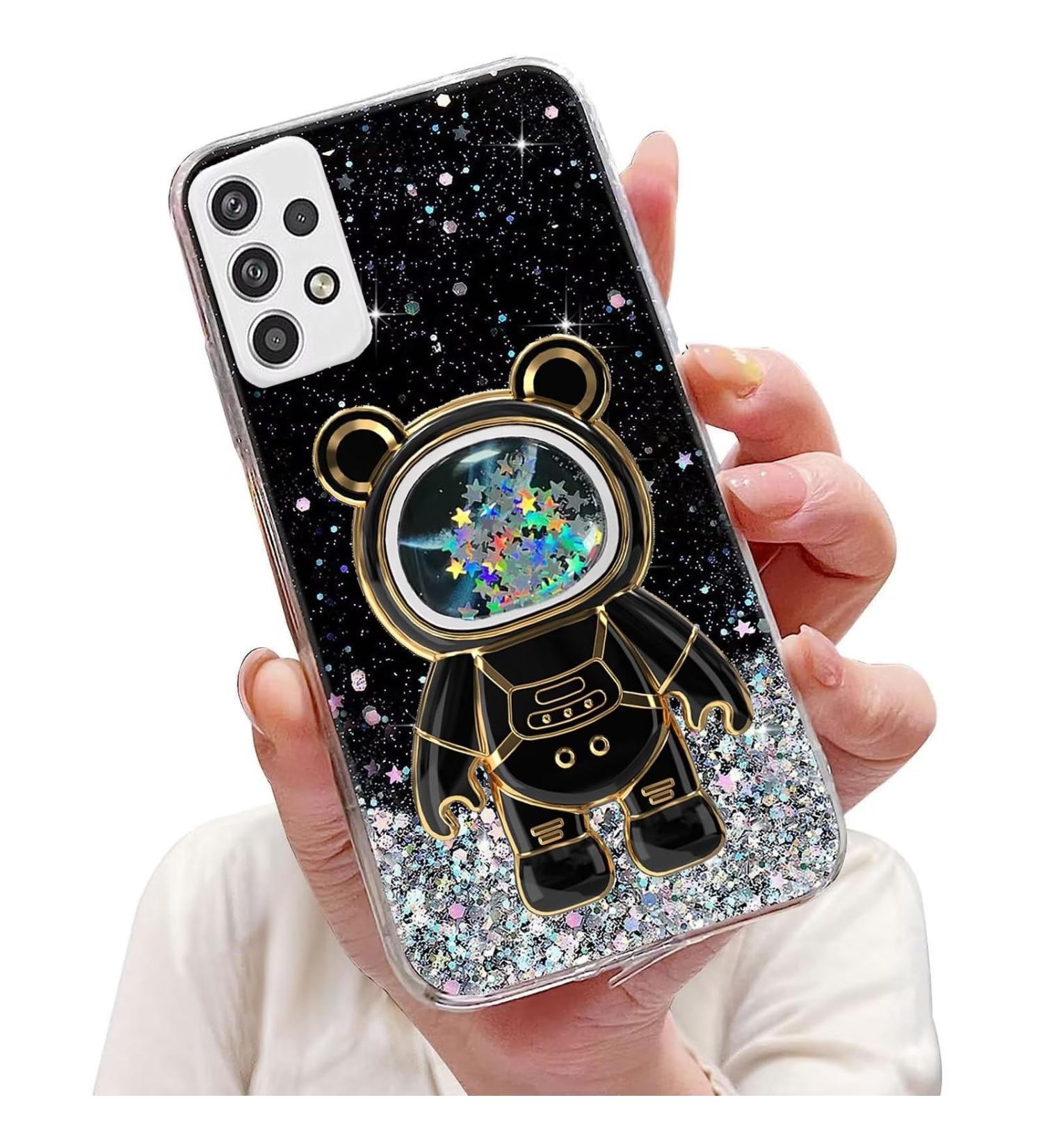 Tivenfezk Nadoli Samsung Galaxy A73 5G Case - Cartoon Glitter Astronaut Hidden Stand Soft Silicone Protective Cover - Buy Online on SooperMarket.com