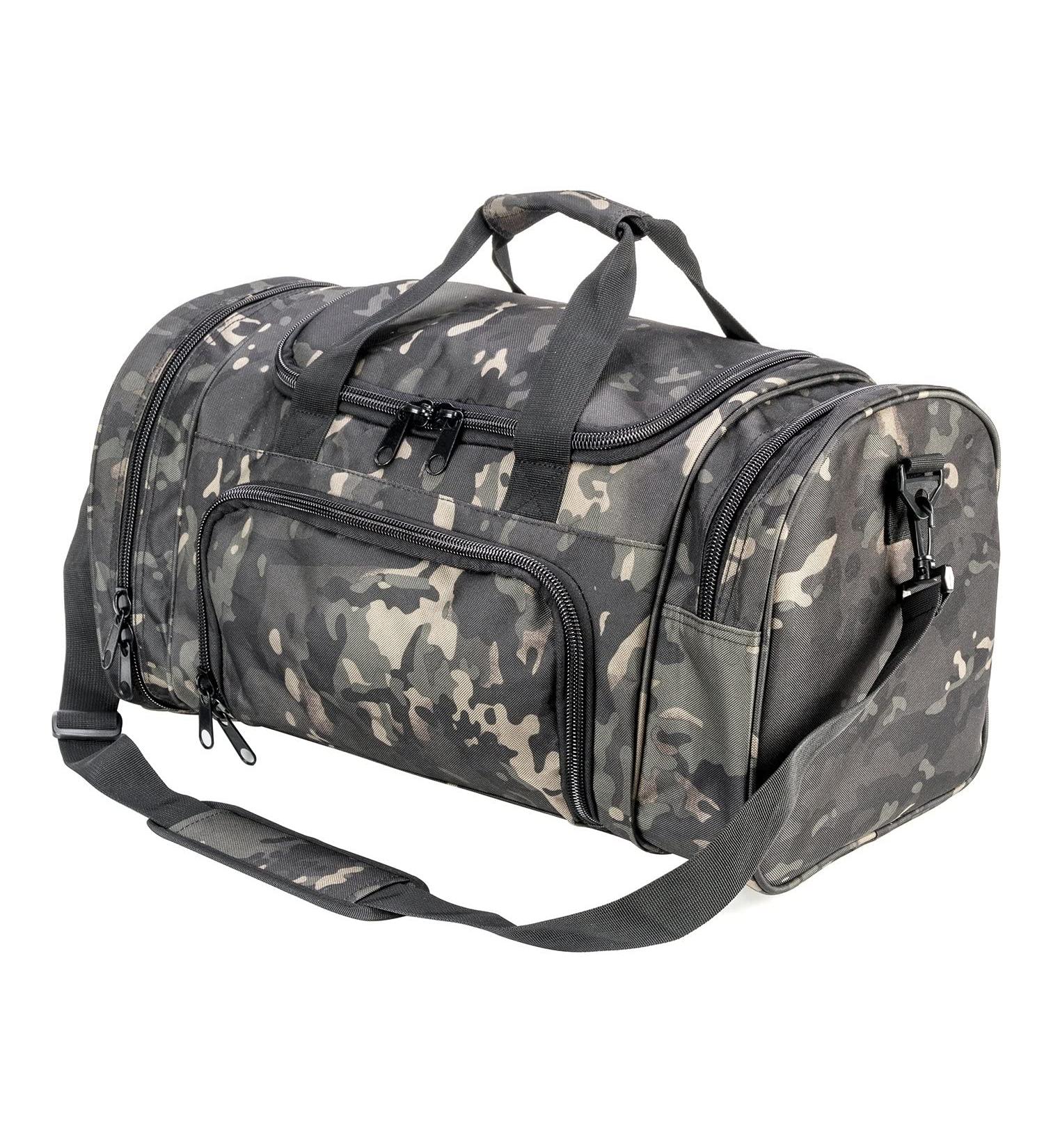 PANS Military Waterproof Duffel Bag with Shoes Compartment - Black Multicam | Tactical Outdoor Gym Bag for Sports Travel & Camping - Buy Online on SooperMarket.com