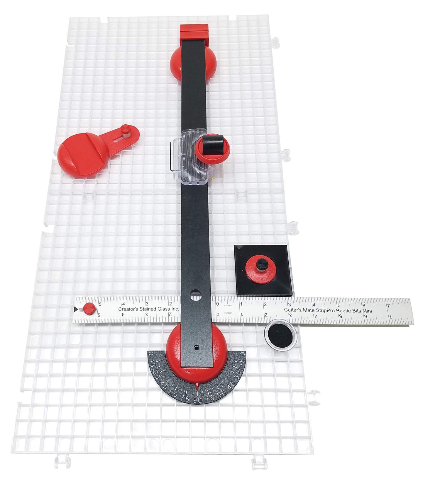 Mini Glass Cutting System for Geometric Shapes with Flying Beetle Glass Cutter - DIY Portable Work Station | Made in USA - Buy Online on SooperMarket.com