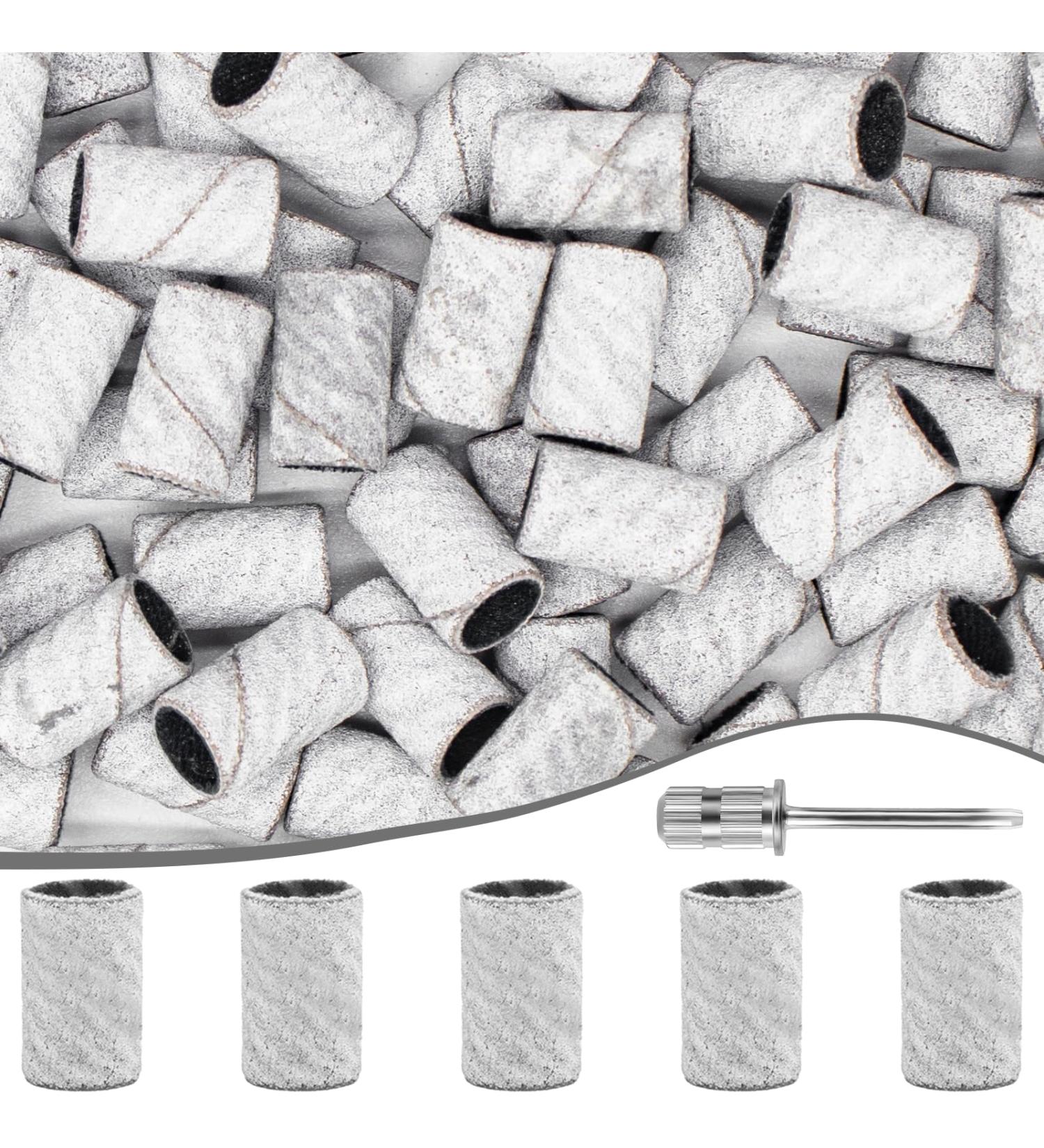100Pcs 240 Grit Sanding Bands for Nail Drill - Extra Fine Zebra Nail Sanding Bands Set for Manicures & Pedicures - Buy Online on SooperMarket.com
