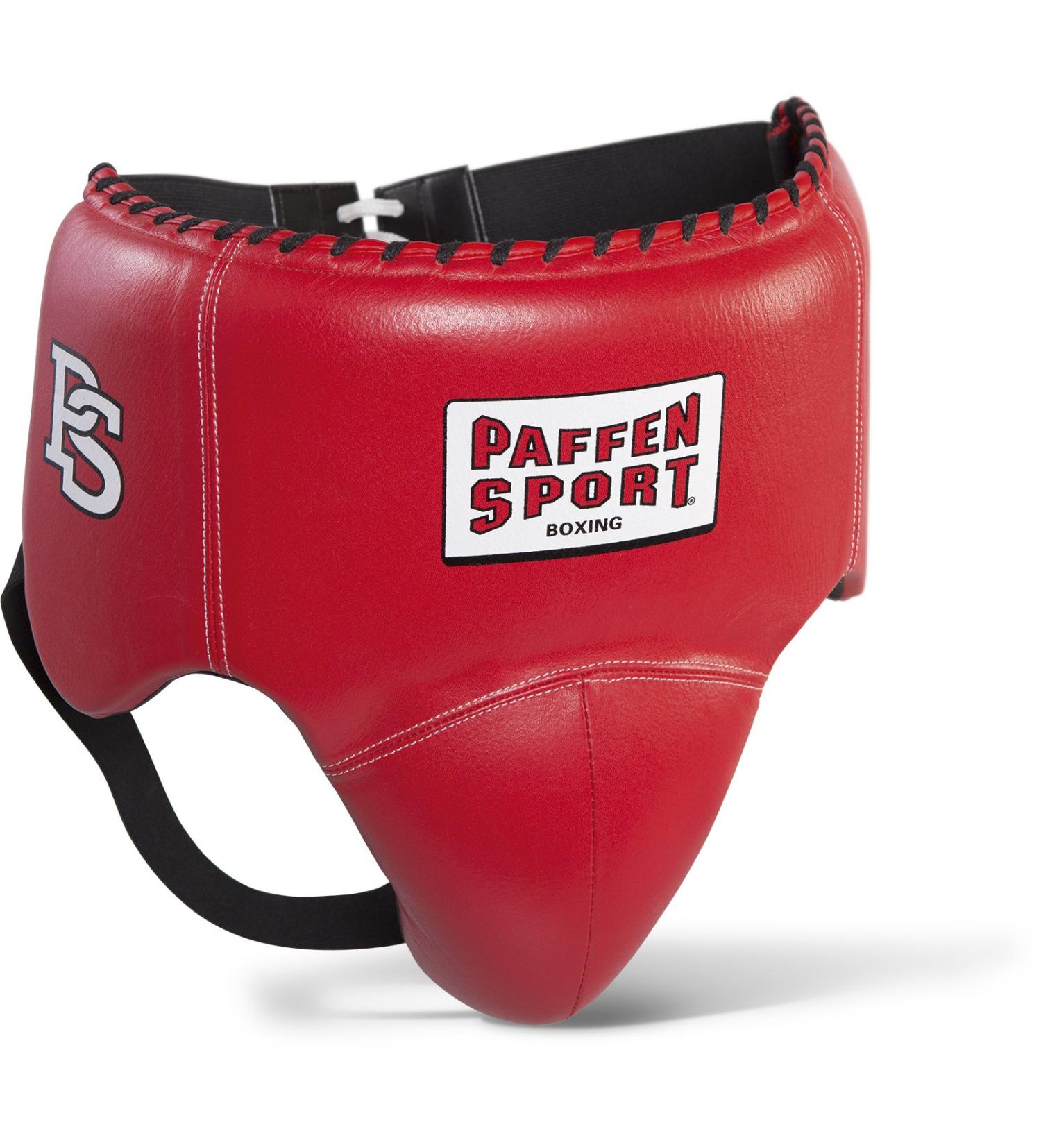 Paffen Sport PRO Mexican competition and sparring groin guard for boxing made of genuine leather red L-XL
