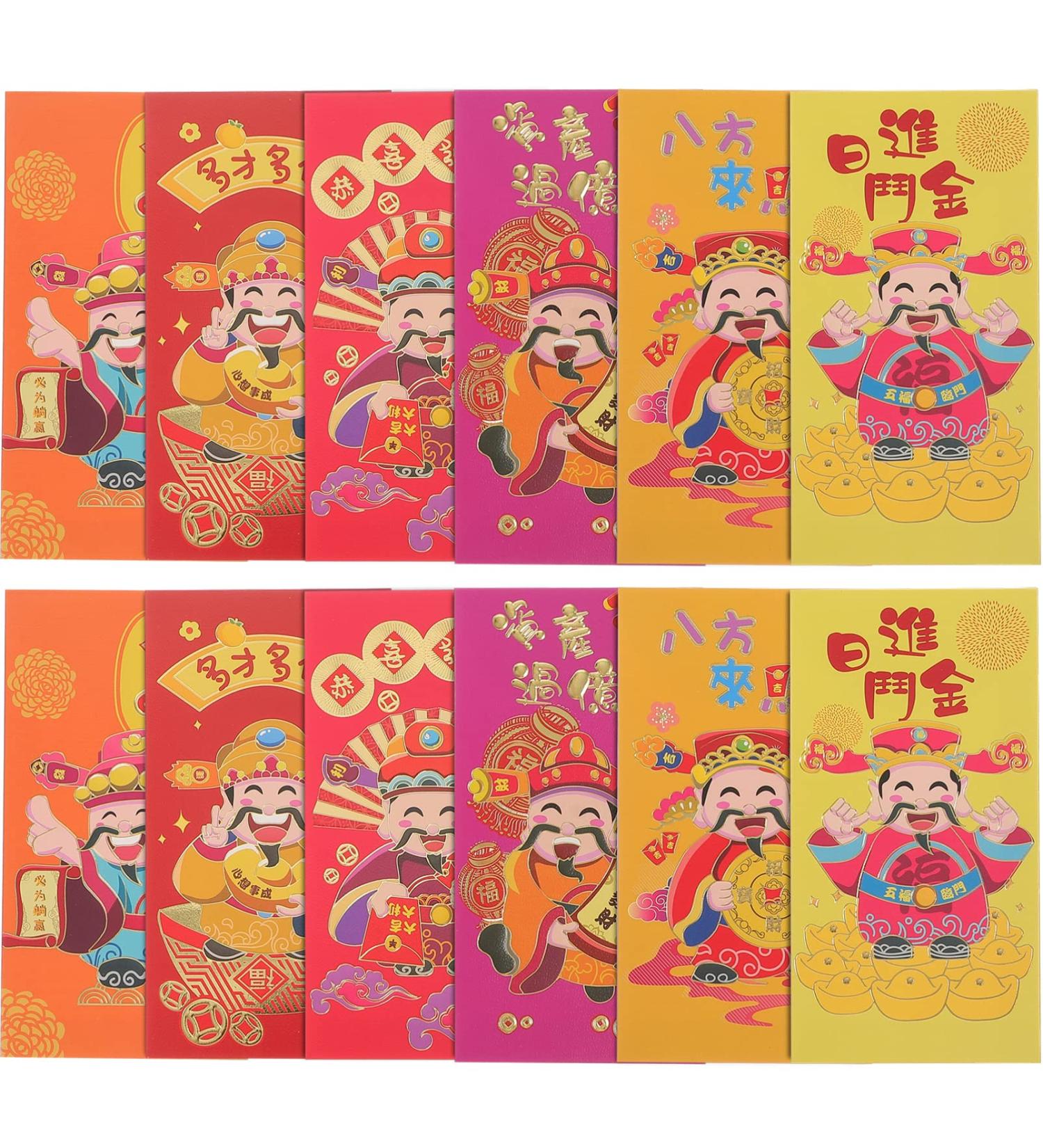 ABOOFAN 24pcs God of Wealth Red Envelope Bag Rabbit Year Envelope Chinese New Year Red Envelope Lucky Money Envelopes Bunny Red Envelopes See Spring Bao Paper Zodiac Bag Chinese Style - Buy Online on SooperMarket.com