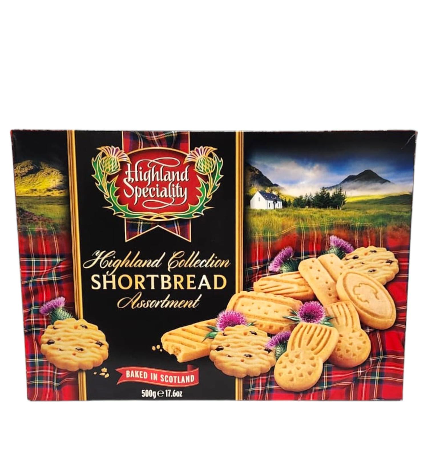 Highland Specialty Traditional Scottish Shortbread Cookies 500g Box Assorted Shapes (1) - Buy Online on SooperMarket.com