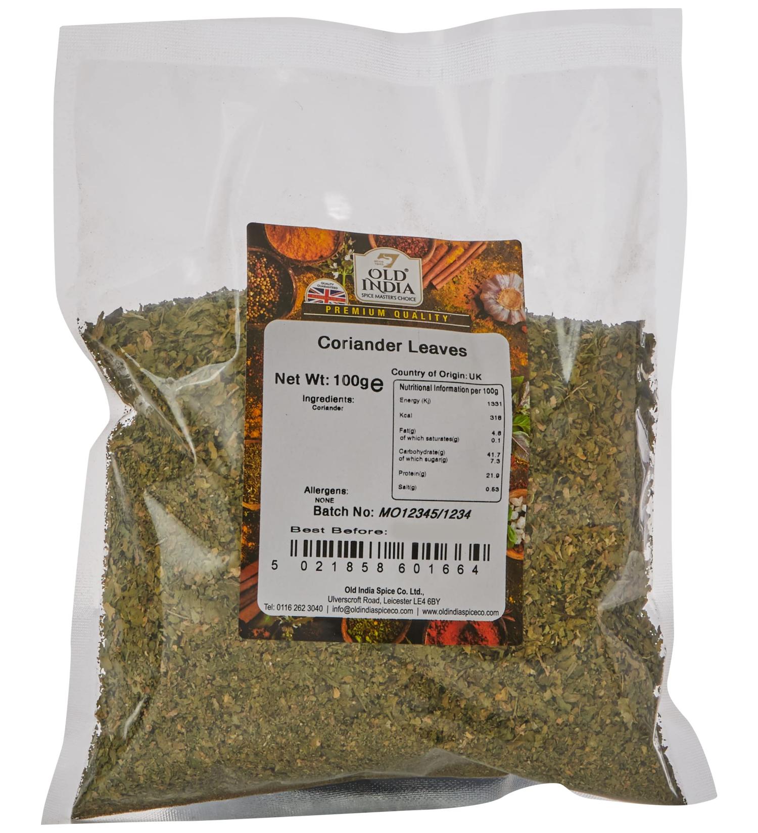 Old India Coriander Leaves 100g (Pack of 1) - Premium Quality Spices - Buy Online on SooperMarket.com