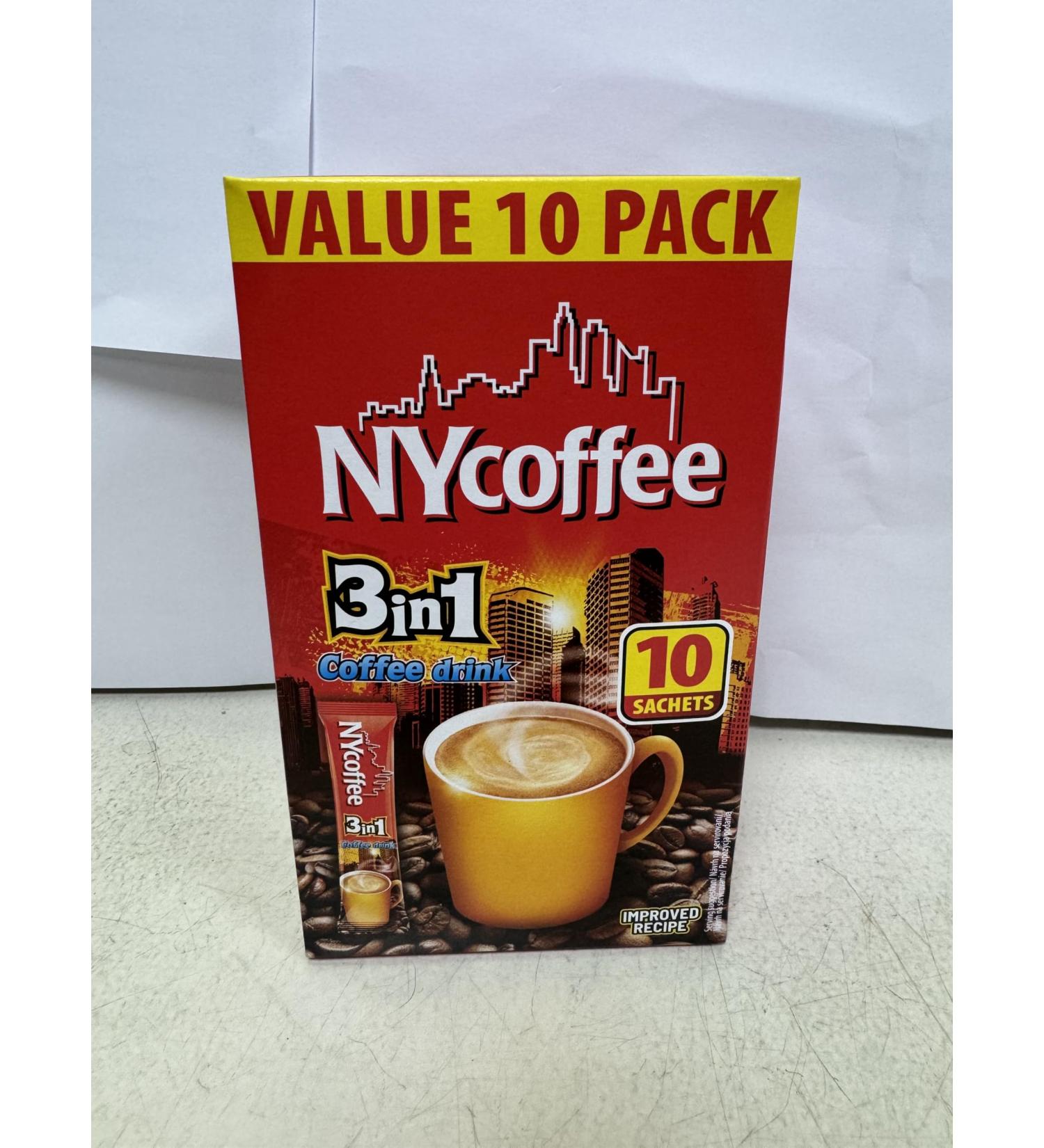 NY Coffee 3in1 Coffee Sachets 140g (10 Sachets) - Box of 8 (Total 80 Sachets) - Buy Online on SooperMarket.com