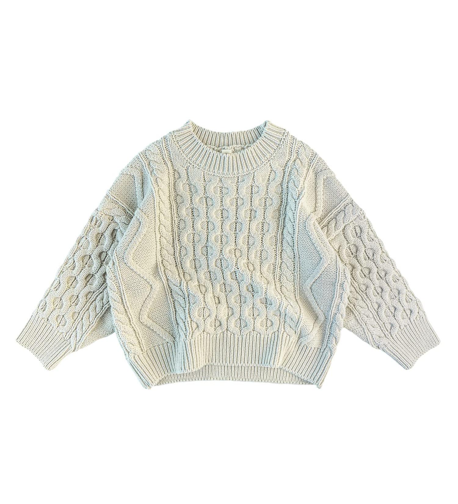 Volunboy Baby Oversized Knit Sweater 5-6 Years Off-white | Crewneck Long Sleeve Pullover Sweatshirt - Buy Online on SooperMarket.com