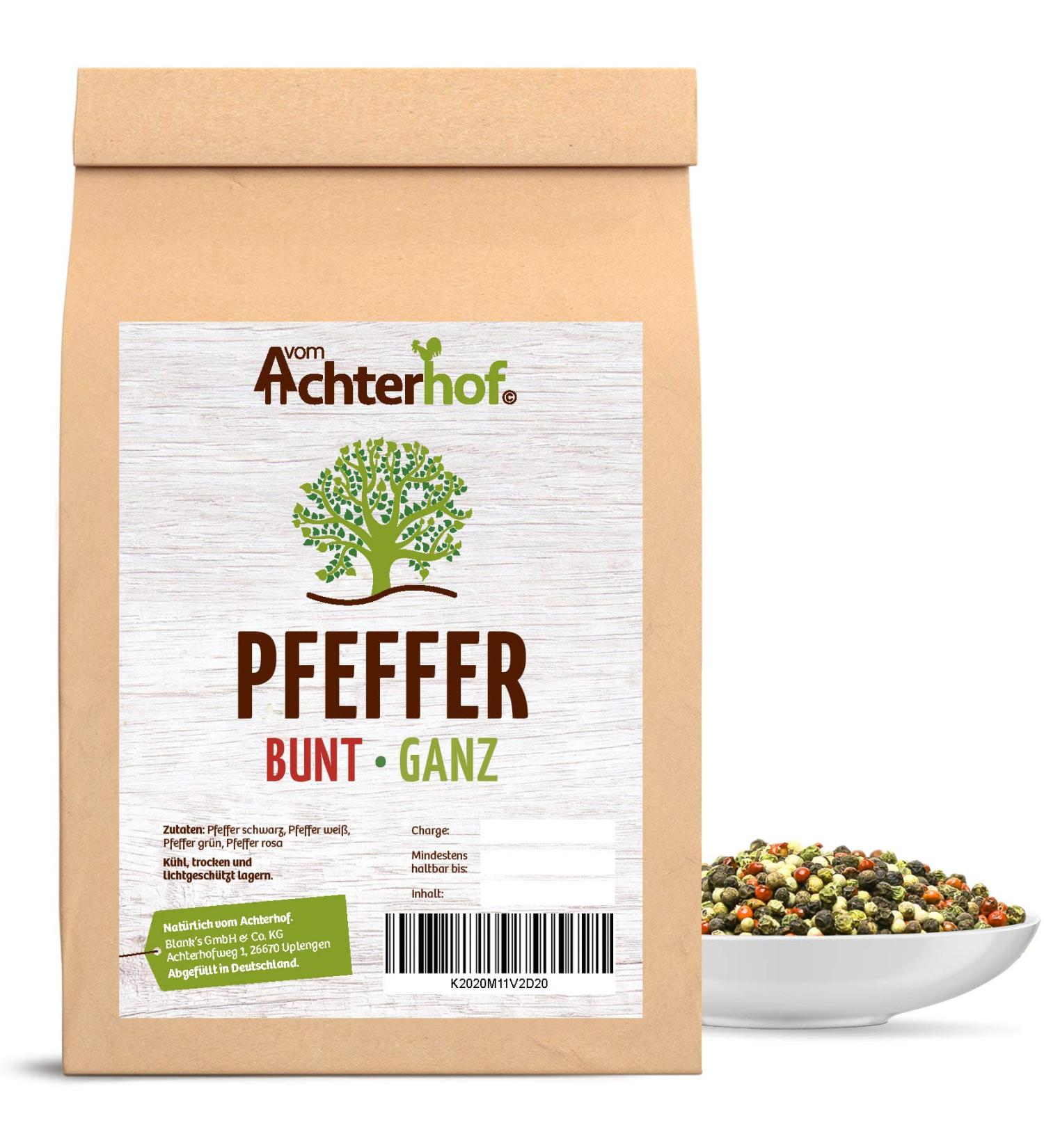 Buy Achterhof Colorful Whole Peppercorns (500g) - Perfect for Pepper Mills | Premium International Shipping - Buy Online on SooperMarket.com