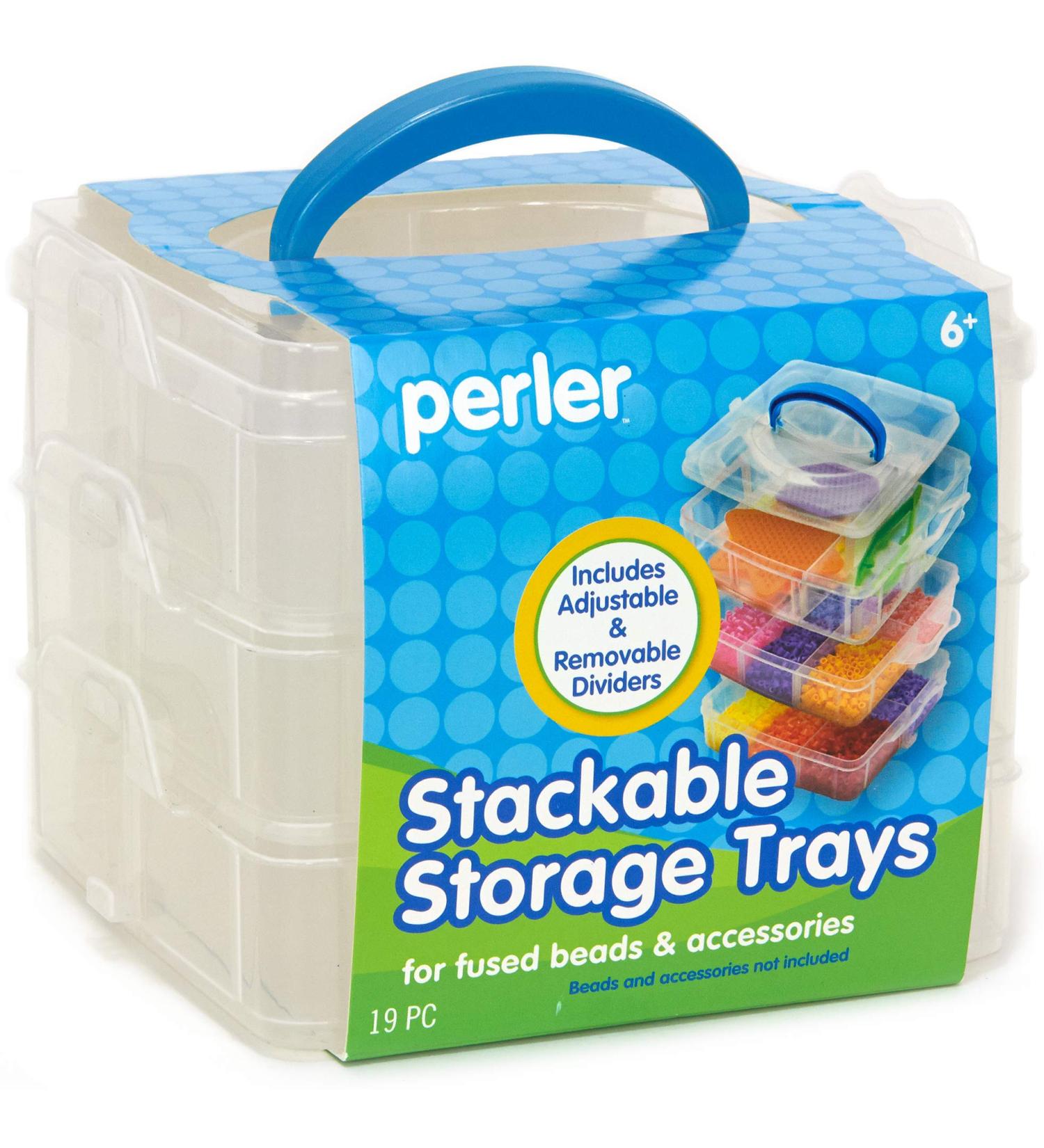 Perler Bead Large Organizer Stackable Storage Container 3pc Set | Square Bead Trays - Buy Online on SooperMarket.com