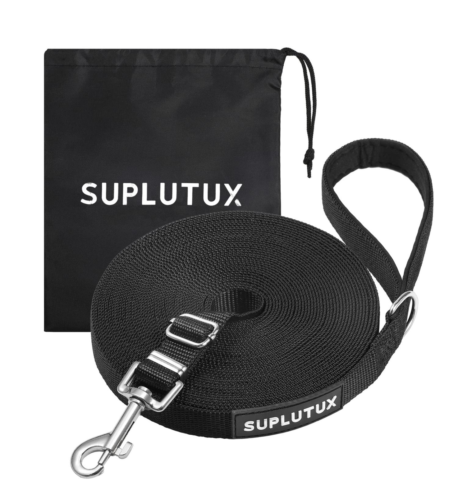 Suplutux 3M Drag Line Leash for Dogs | Robust Training Lines with Storage Bags D-Carabiner & Grip Pad - Perfect for Large & Small Dogs - Buy Online on SooperMarket.com