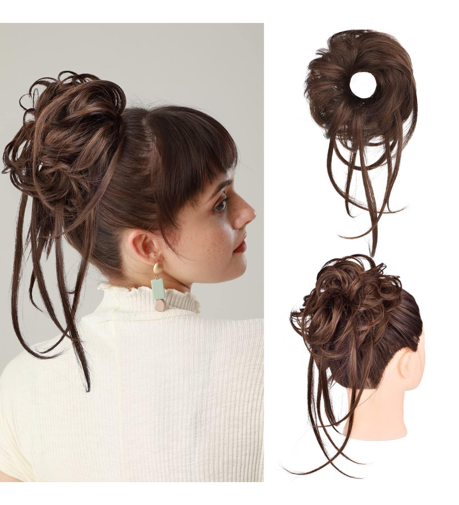 REECHO Super Long Messy Bun Hair Piece Extension - Chocolate Brown - Buy Online on SooperMarket.com