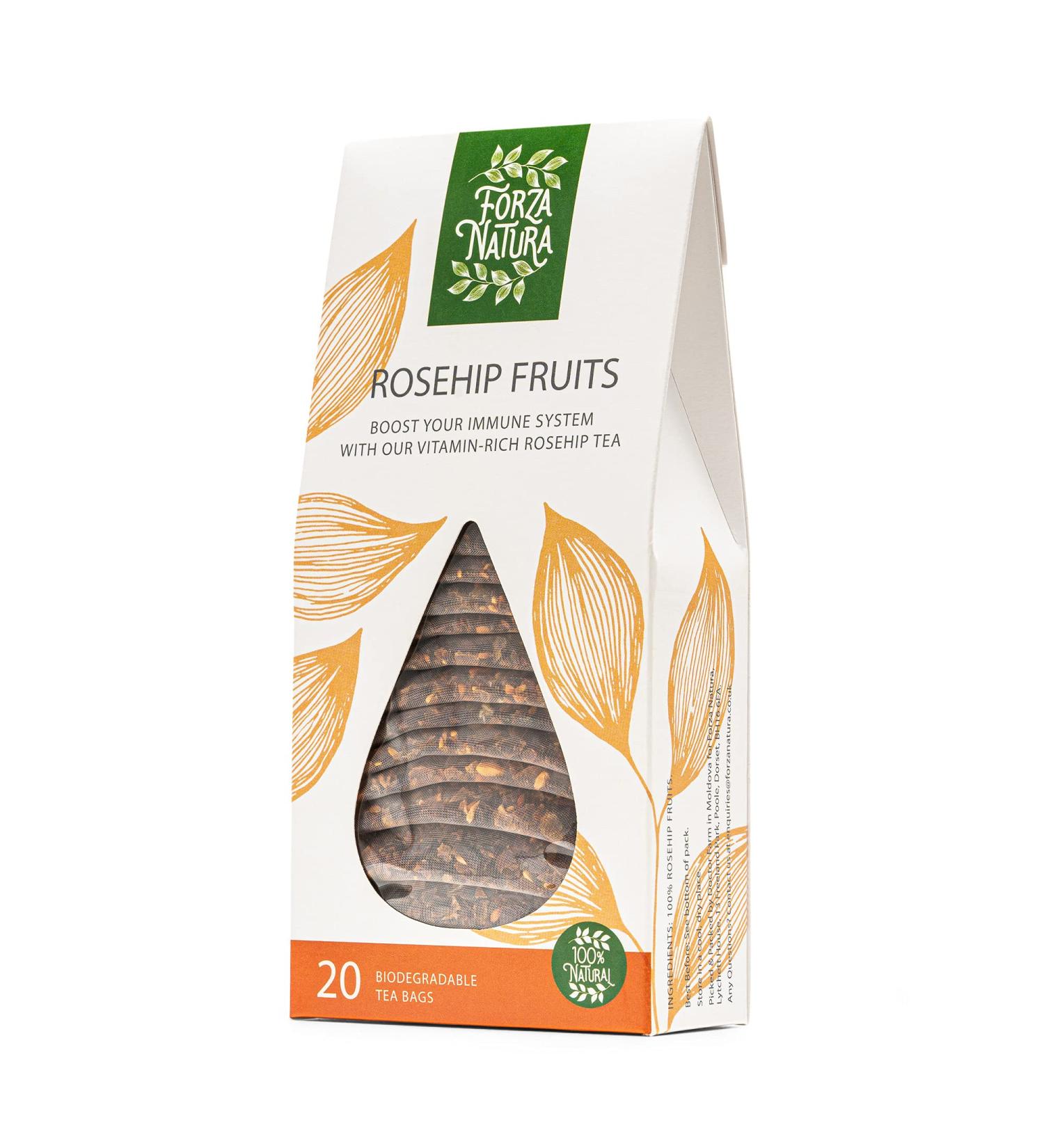 Rosehip Fruits - Herbal Tea Bags - 100% Natural - 20 Bio Bags