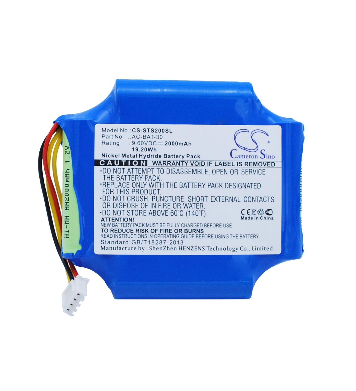 2000mAh Replacement Battery for ShinewayTech S20A S20B S20C S20N AC-BAT-30 - High Capacity 9.6V Battery for International Shipping | Buy Now - Buy Online on SooperMarket.com