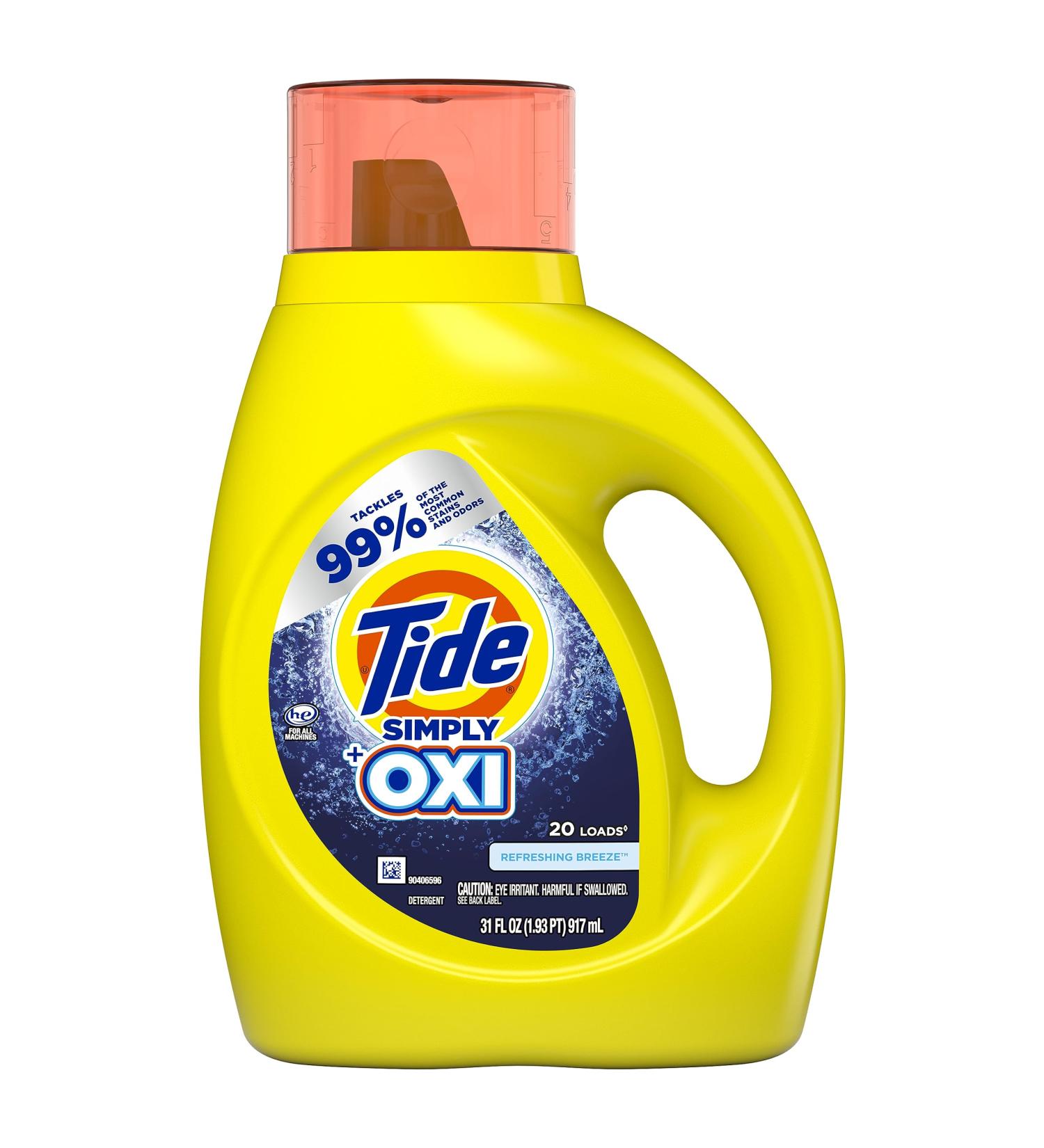 TIDE Simply Plus OXI Refreshing Breeze Laundry Detergent Liquid RP 31 OZ - 0037000908161 - Buy Online on SooperMarket.com