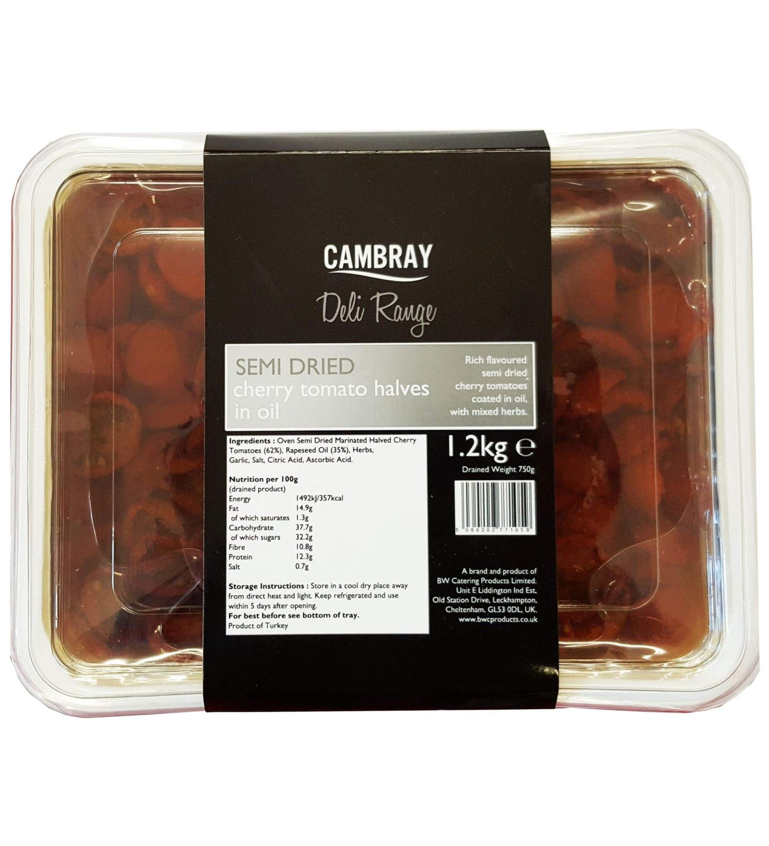 Cambray Semi Dried Cherry Tomato Halves in Oil - 1x1.2kg