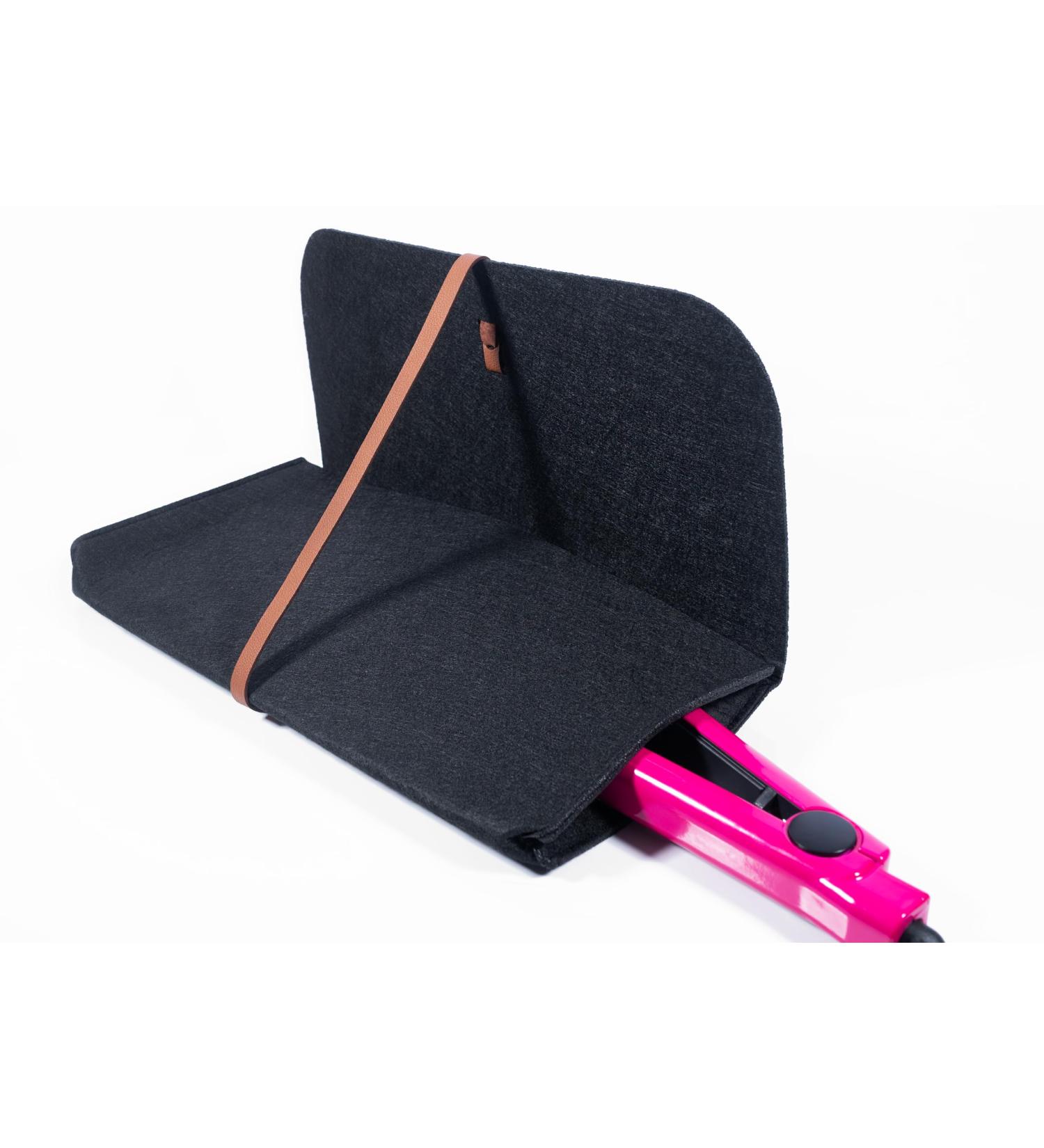 Glamza Hair Straightener Mat & Pouch - Made from Heat Resistant Safety Felt - Ideal for Home & Travel (Black (Pouchy)) - Buy Online on SooperMarket.com