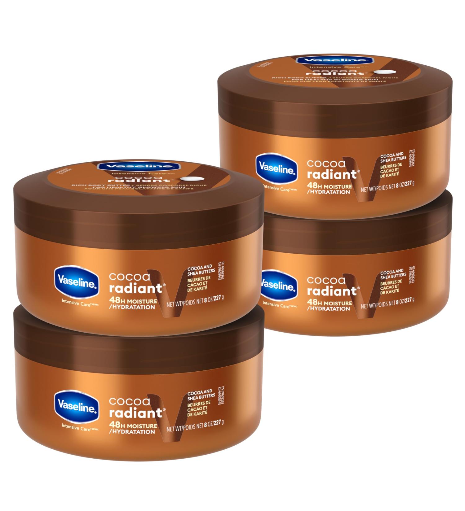 Vaseline Intensive Care Body Butter body cream for dry skin relief Cocoa moisturizer for dry skin to heal and reveal its natural glow 227 g (Pack of 4) - Buy Online on SooperMarket.com