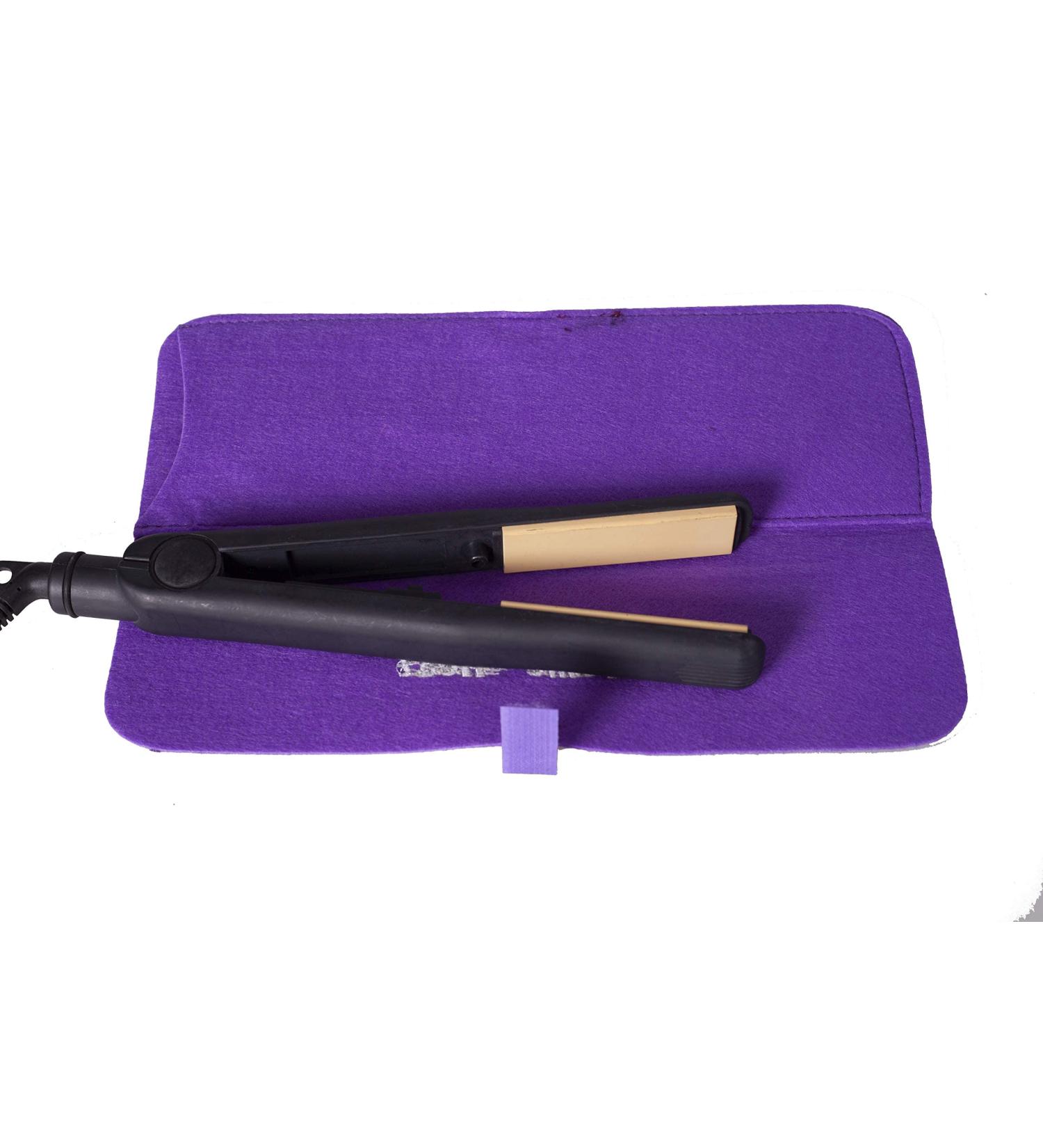 Extreme Heat Protection Safety Mat with Storage Pouch for GHD Hair Straighteners and Tongs etc (Purple) - Buy Online on SooperMarket.com