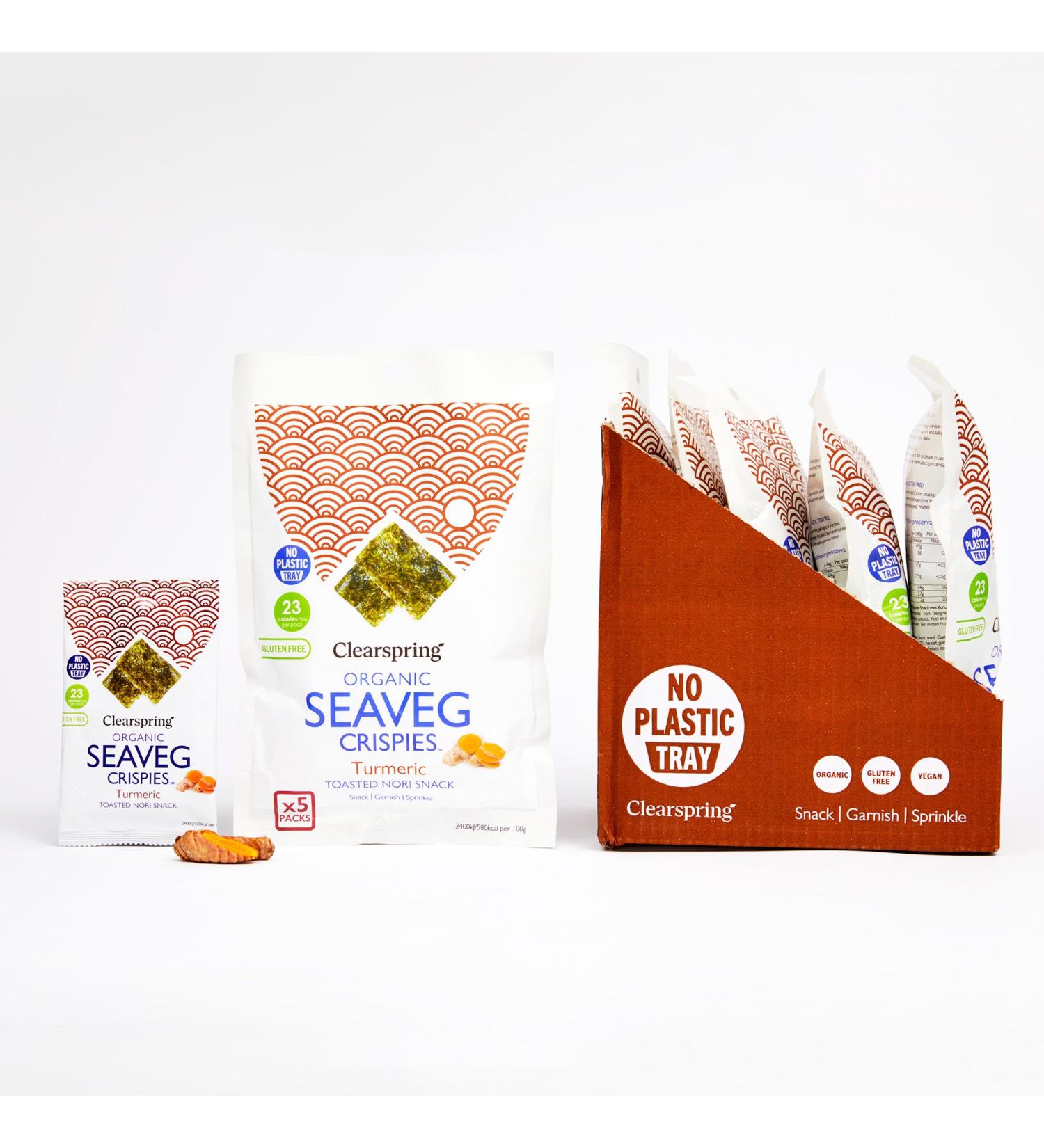 Clearspring Organic Seaveg Crispies Multipack (6 Turmeric) - Buy Online on SooperMarket.com
