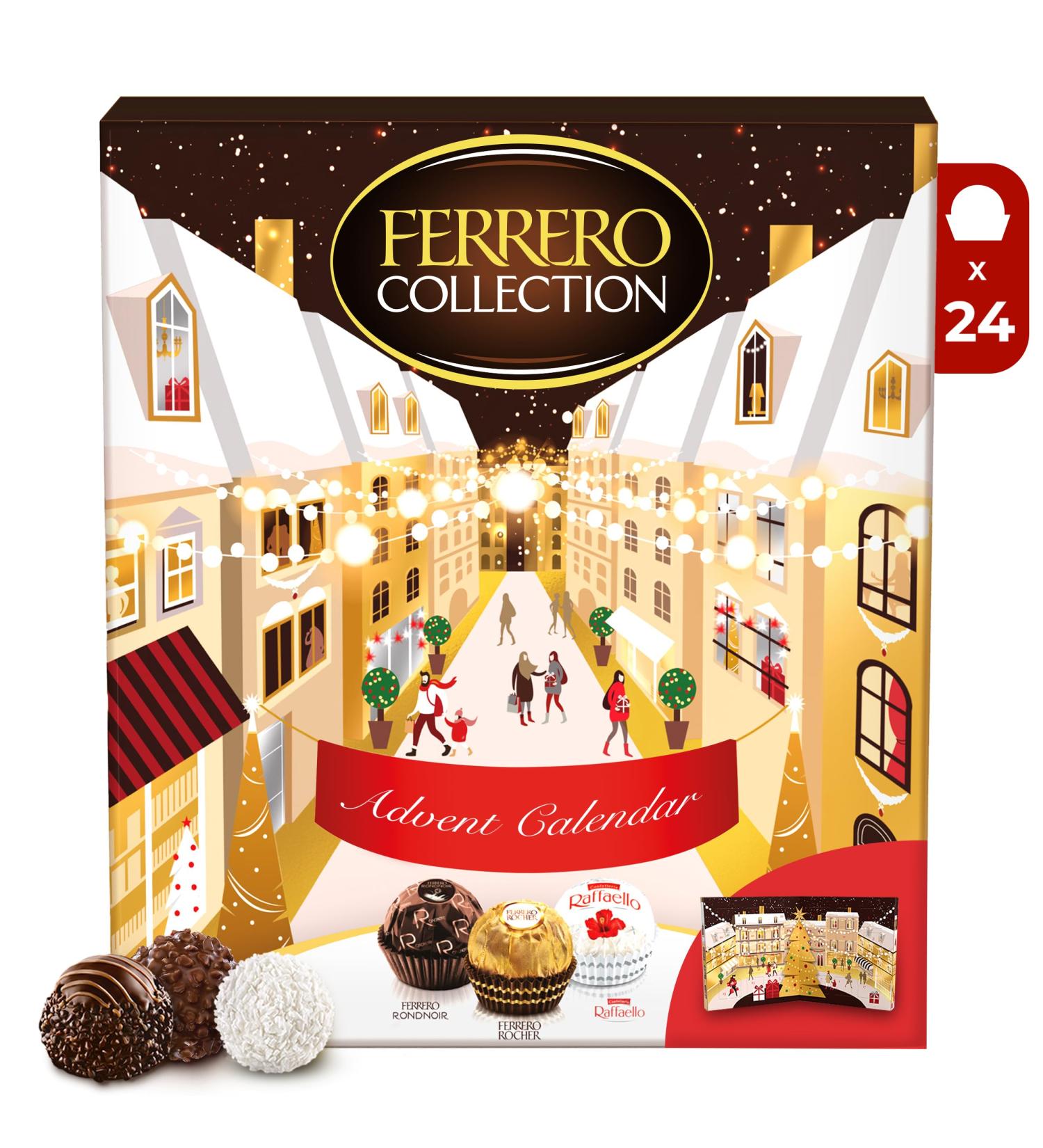 FERRERO COLLECTION Christmas Advent Calendar Fine Assorted Chocolate and Coconut Confections 259g - Buy Online on SooperMarket.com