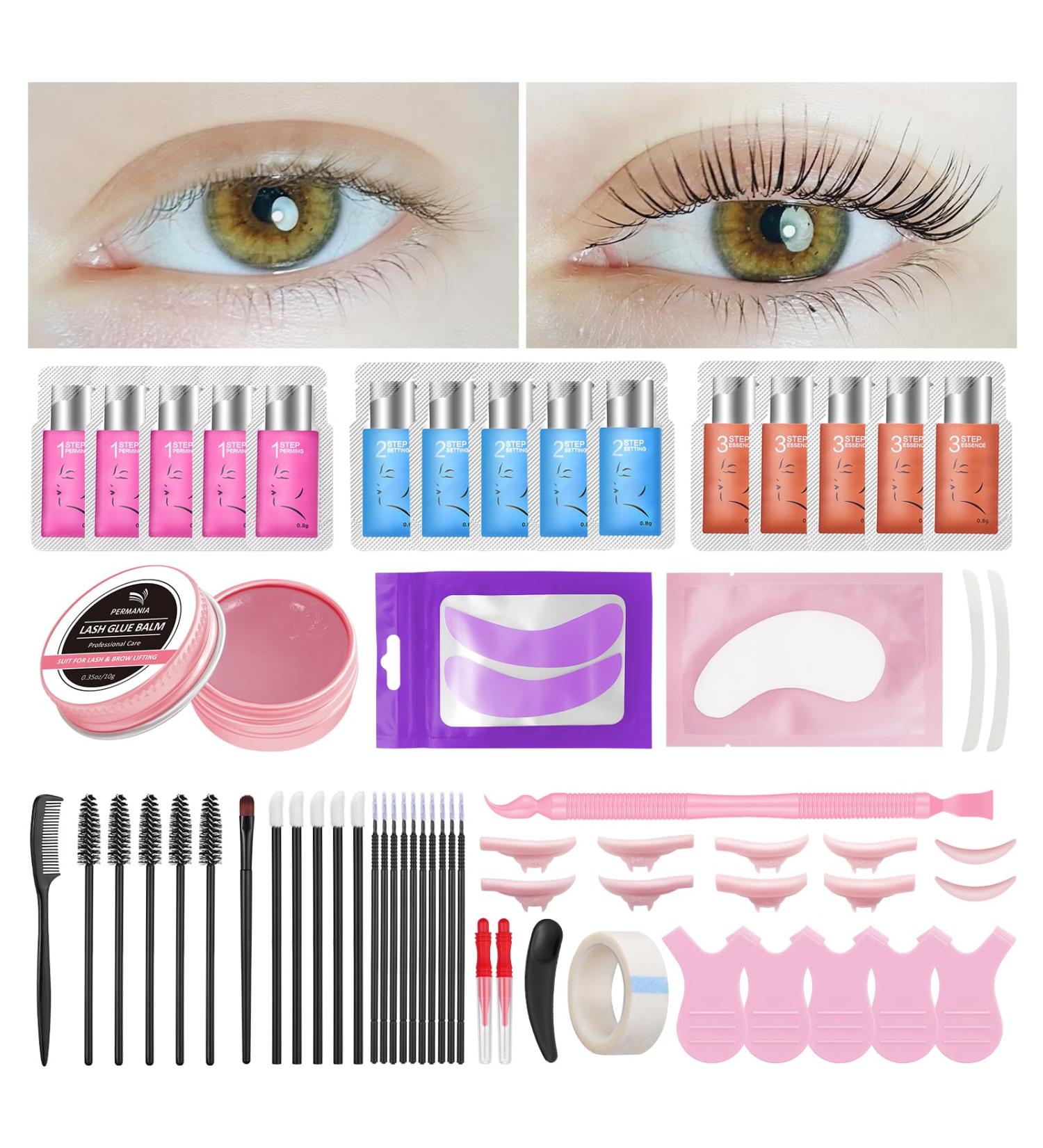 Shop Permania Eyelash Lifting Set - Salon Quality 5PCs for Long-Lasting Lashes & Brows | International Shipping Available - Buy Online on SooperMarket.com