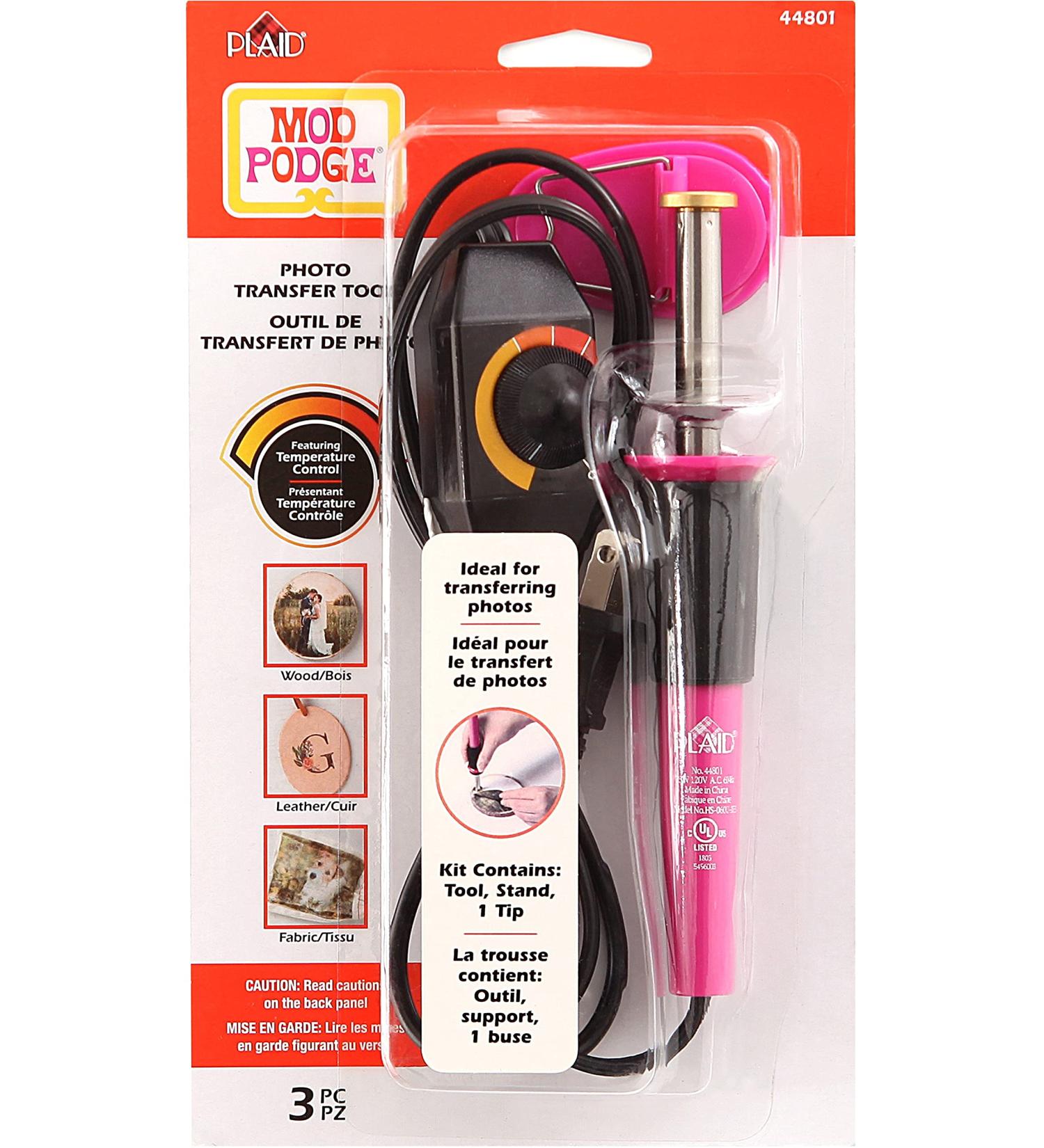 Mod Podge 3-Piece Photo Transfer Tool with Variable Temperature Control - DIY Arts and Craft Supplies 44801 - Buy Online on SooperMarket.com