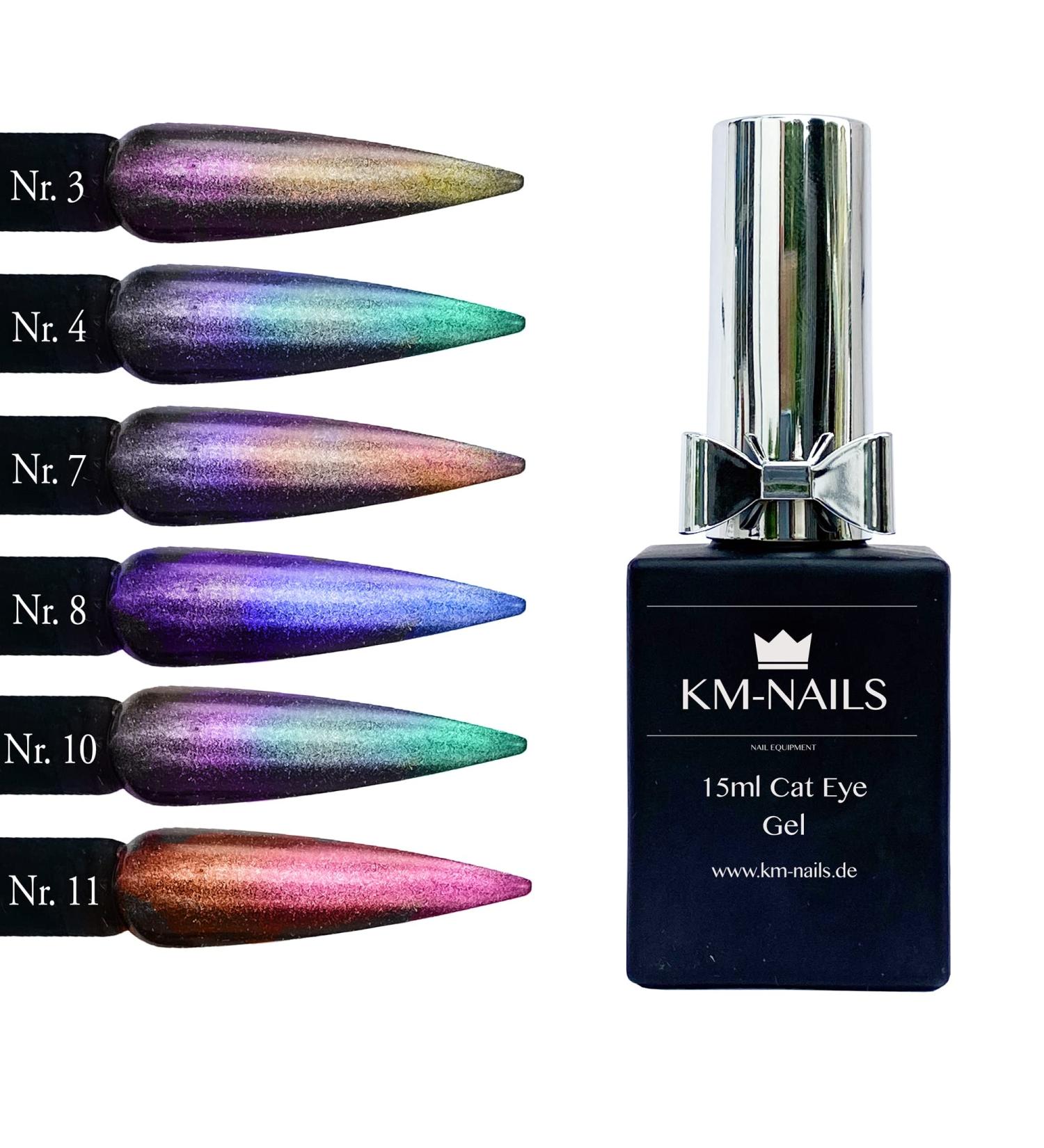 KM-NAILS Cat Eye Gel 5D - 6 Set (15ml) | Premium Nail Art for Stunning Designs - International Shipping Available - Buy Online on SooperMarket.com