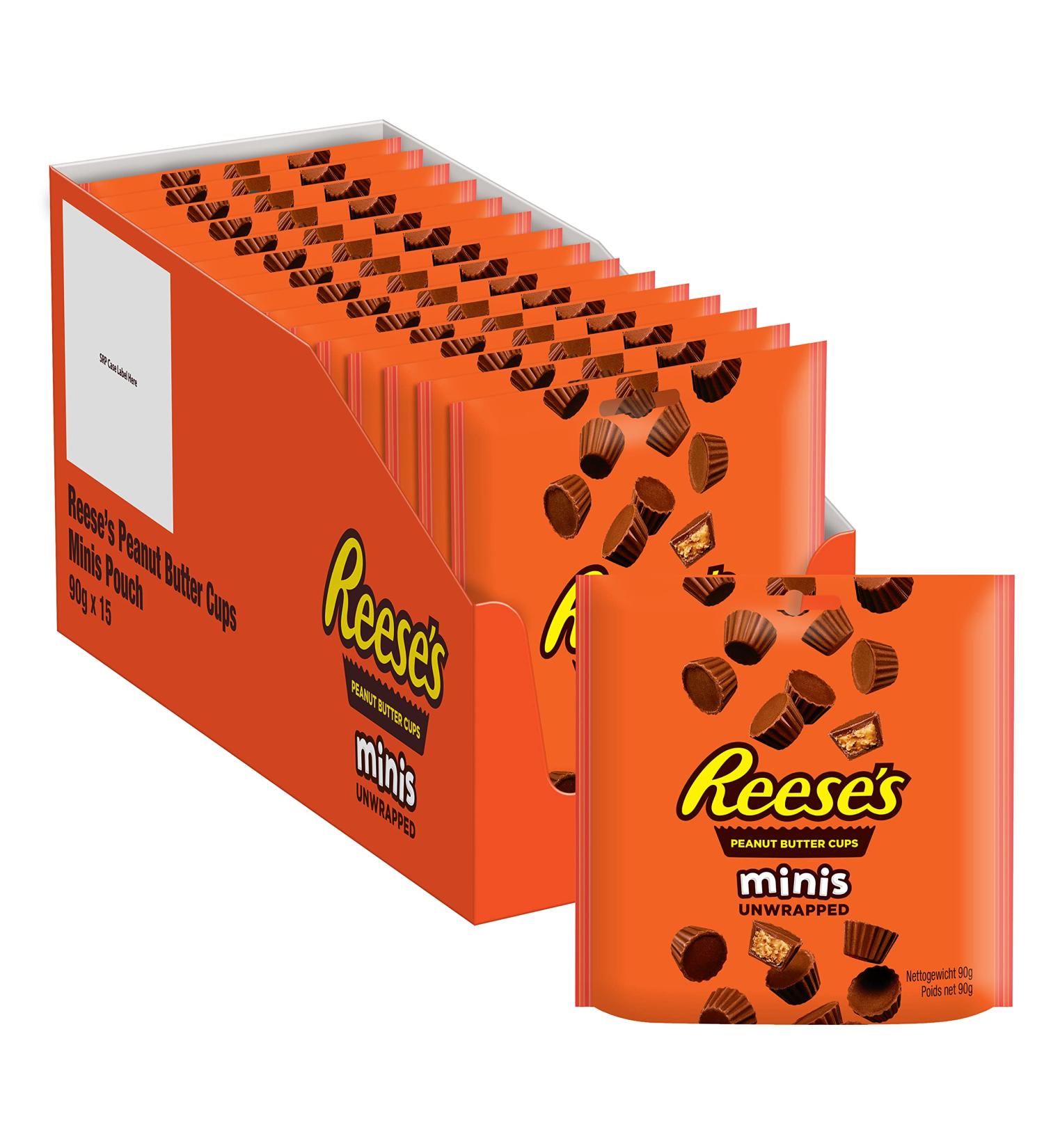 Reese's Peanut Butter Cups Minis - American Classic Snack | 15 x 90g | International Shipping Available - Buy Online on SooperMarket.com