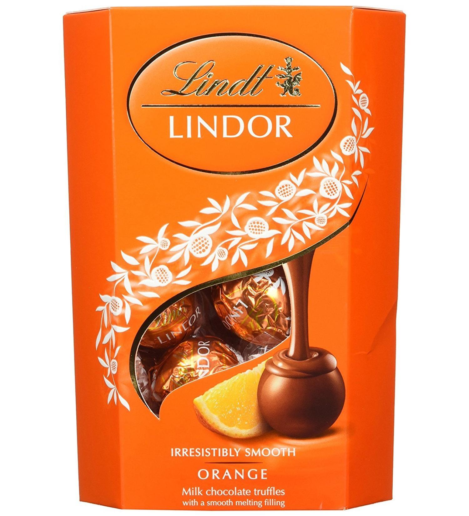 Lindt Lindor Milk Orange 200g - Pack of 2 - Buy Online on SooperMarket.com